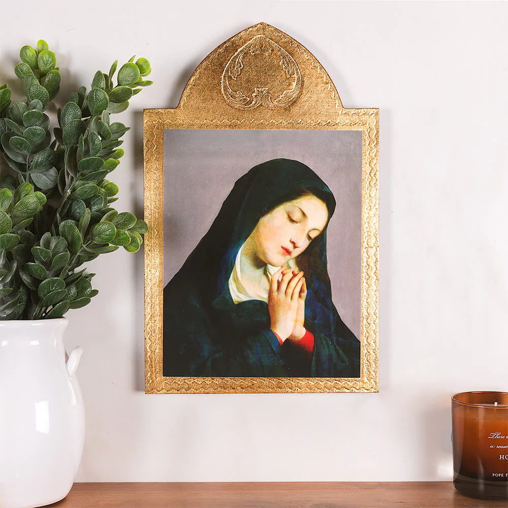 Malatesta Our Lady of Sorrows Florentine Plaque - 14.5" x 9.25"