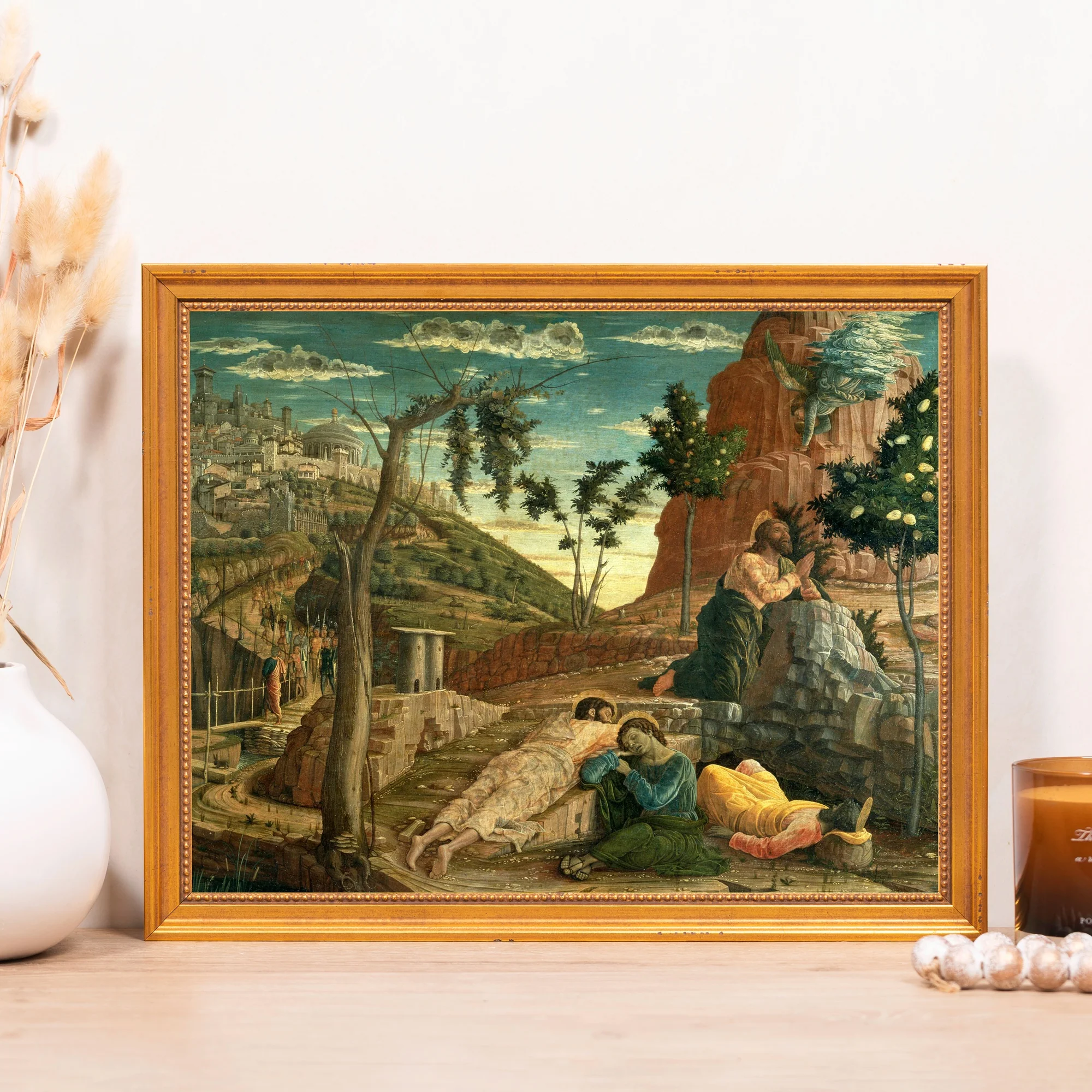 Mantegna's Agony in the Garden Framed Canvas - Sacred Classics Collection - Image 3