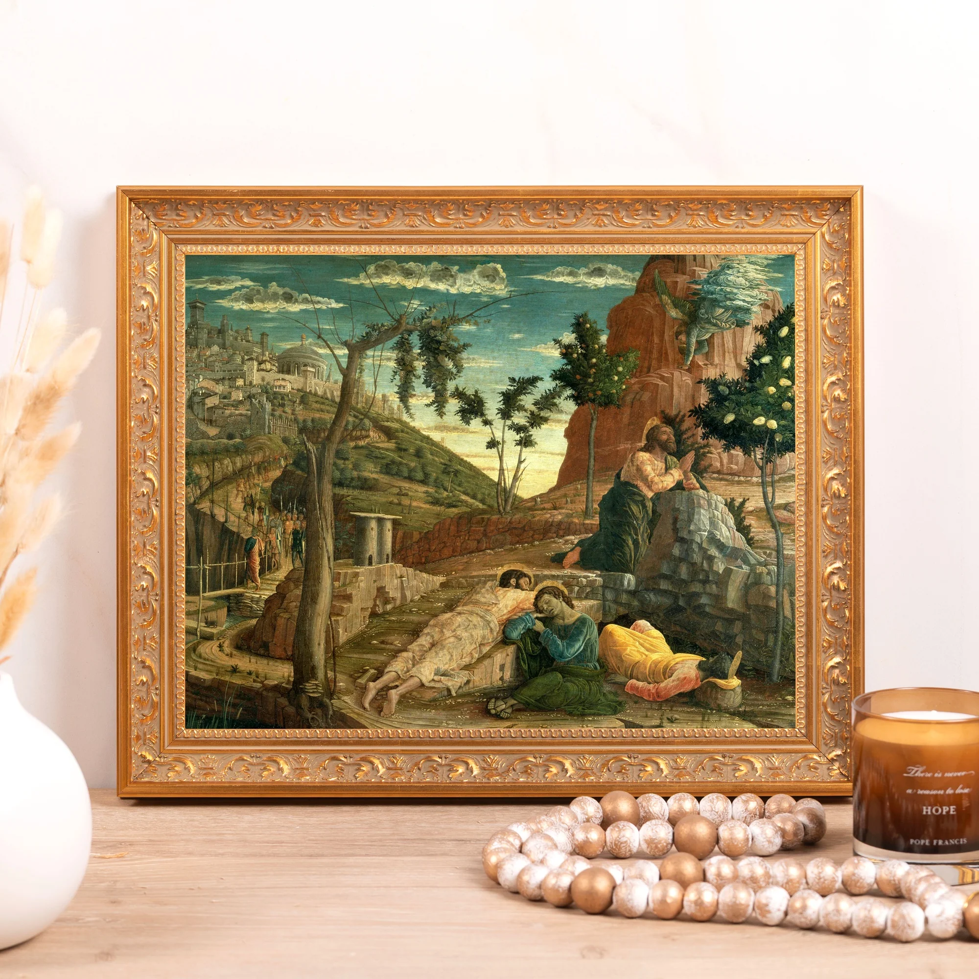 Mantegna's Agony in the Garden Framed Canvas - Sacred Classics Collection - Image 7