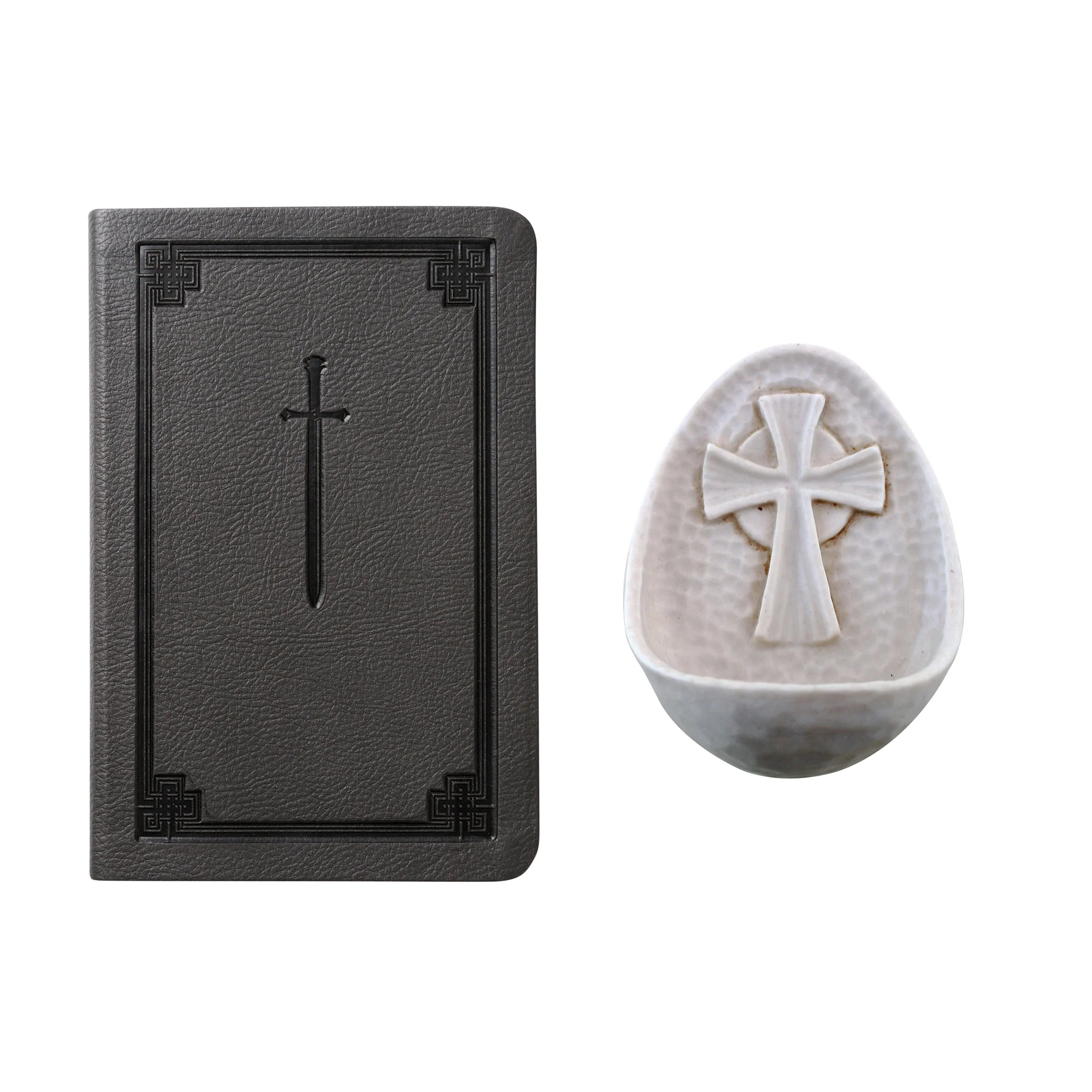Manual for Spiritual Warfare & Antique White Cross Holy Water Font (Gift Set) - Image 2
