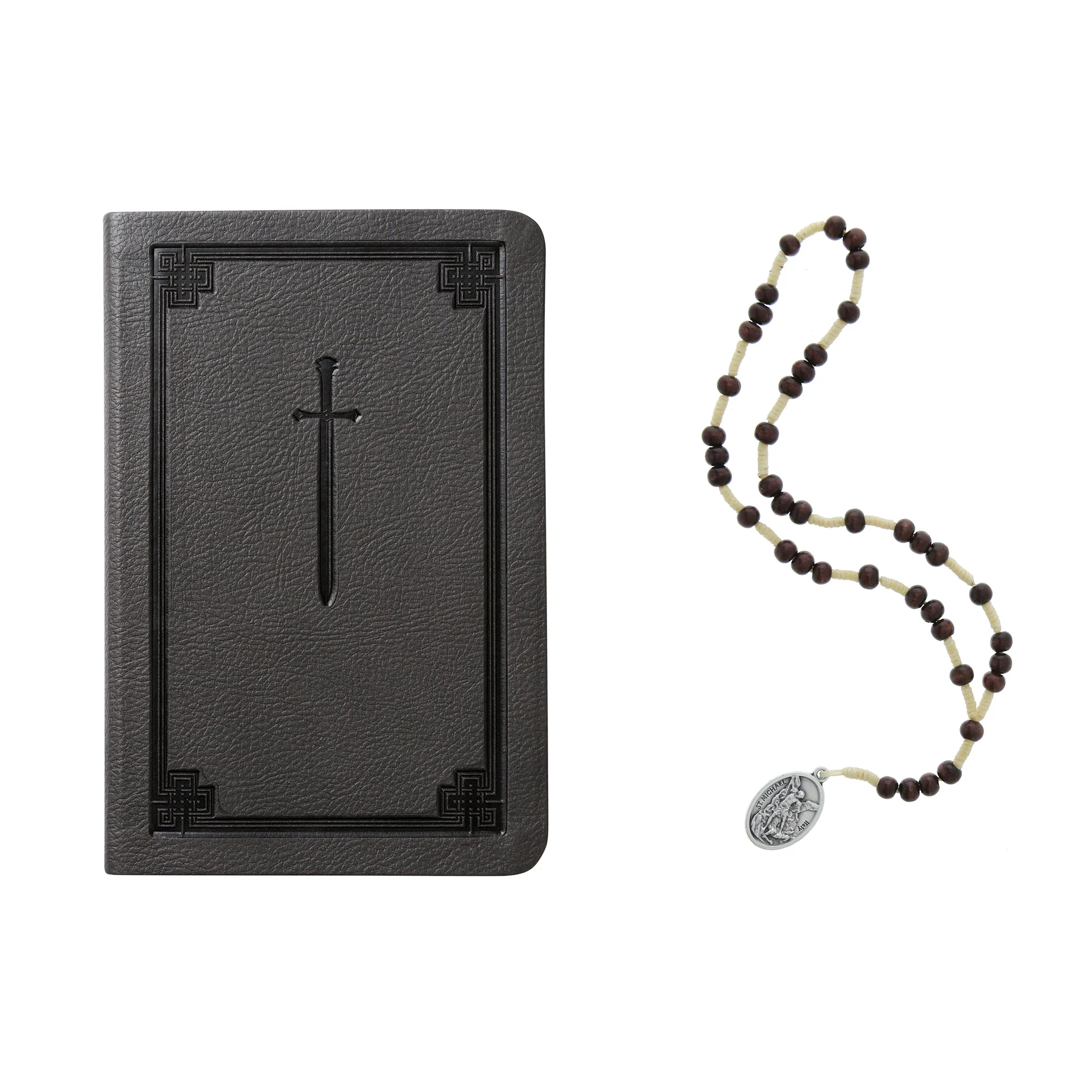 Manual Spiritual Warfare Book & St. Michael Chaplet, Corded Wood (Gift Set) - Image 2
