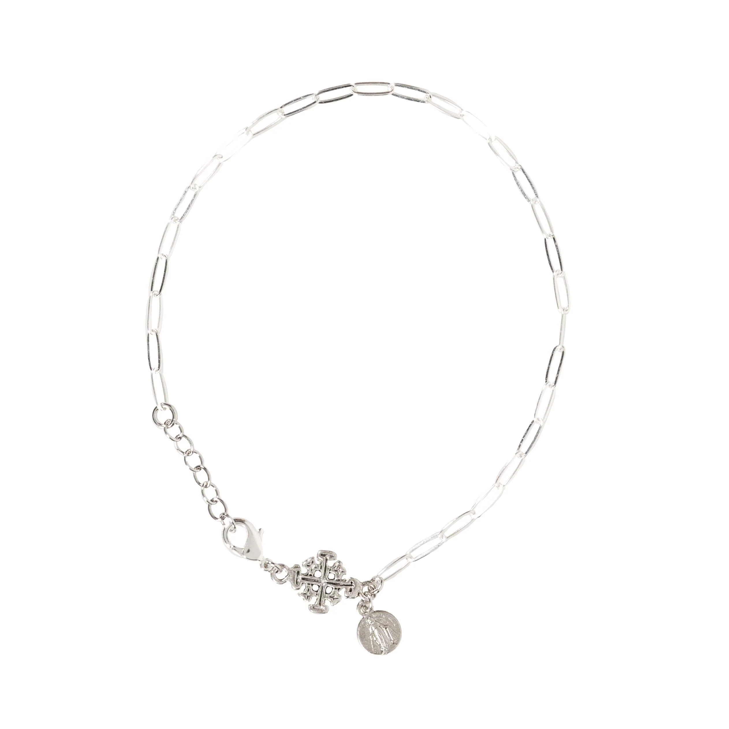 Marian Paper Clip Chain Anklet - Silver - Image 2