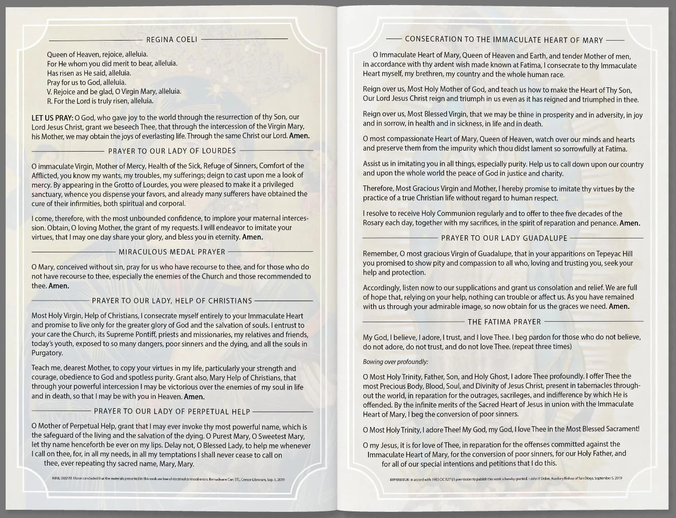 Marian Prayers Large Folded Card - Multiple Quantities - Image 2