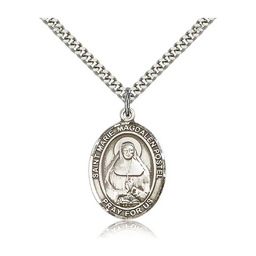 Marie Magdalen Postel Pendant with Chain, Bliss, Sterling Silver
