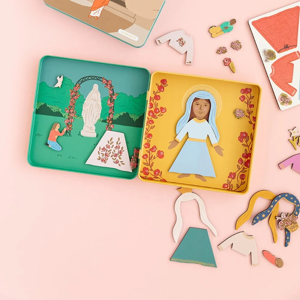 Mary Dress Up & Prayer Garden Magnet Playset - Image 4