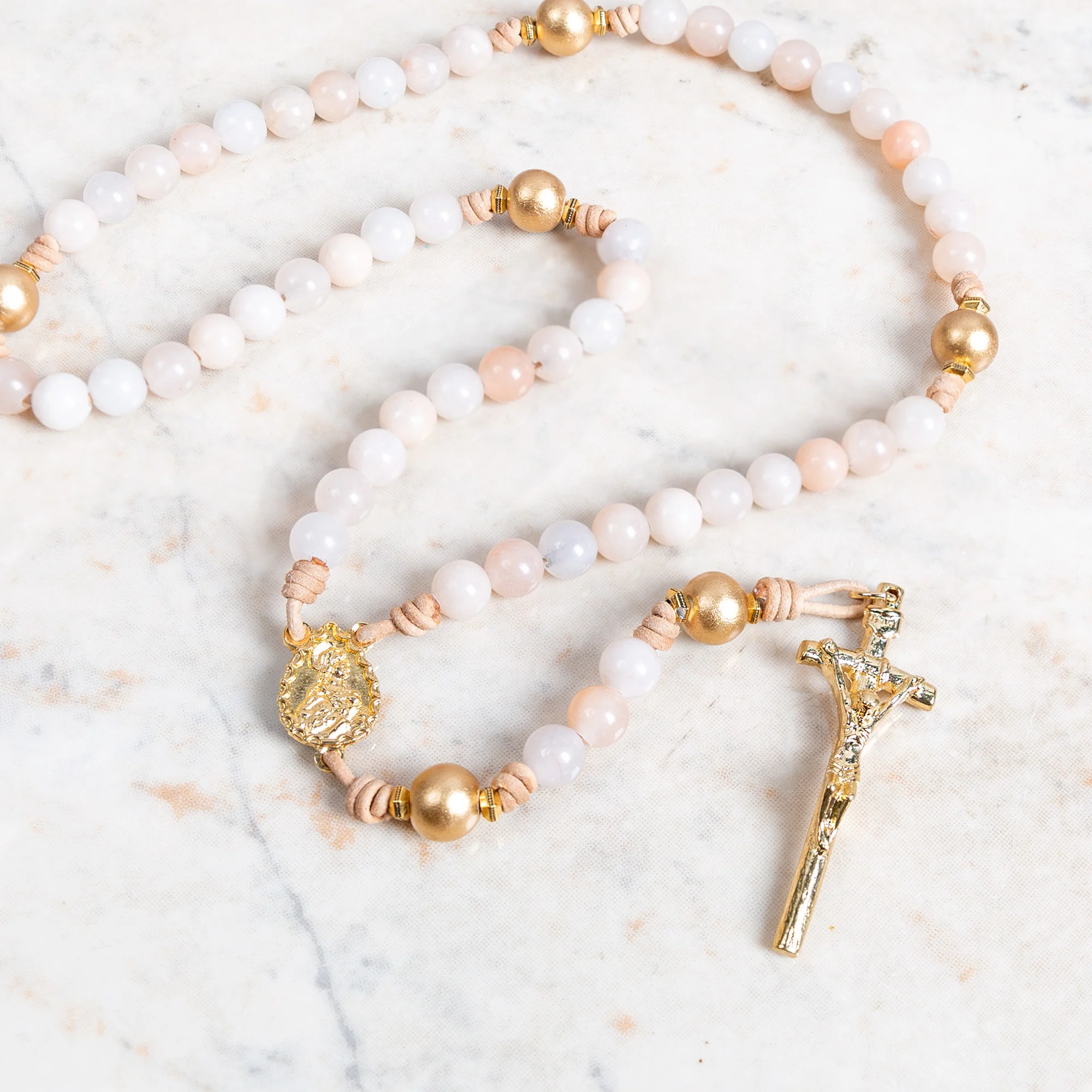 Mary Magdalene Leather Rosary - Image 2