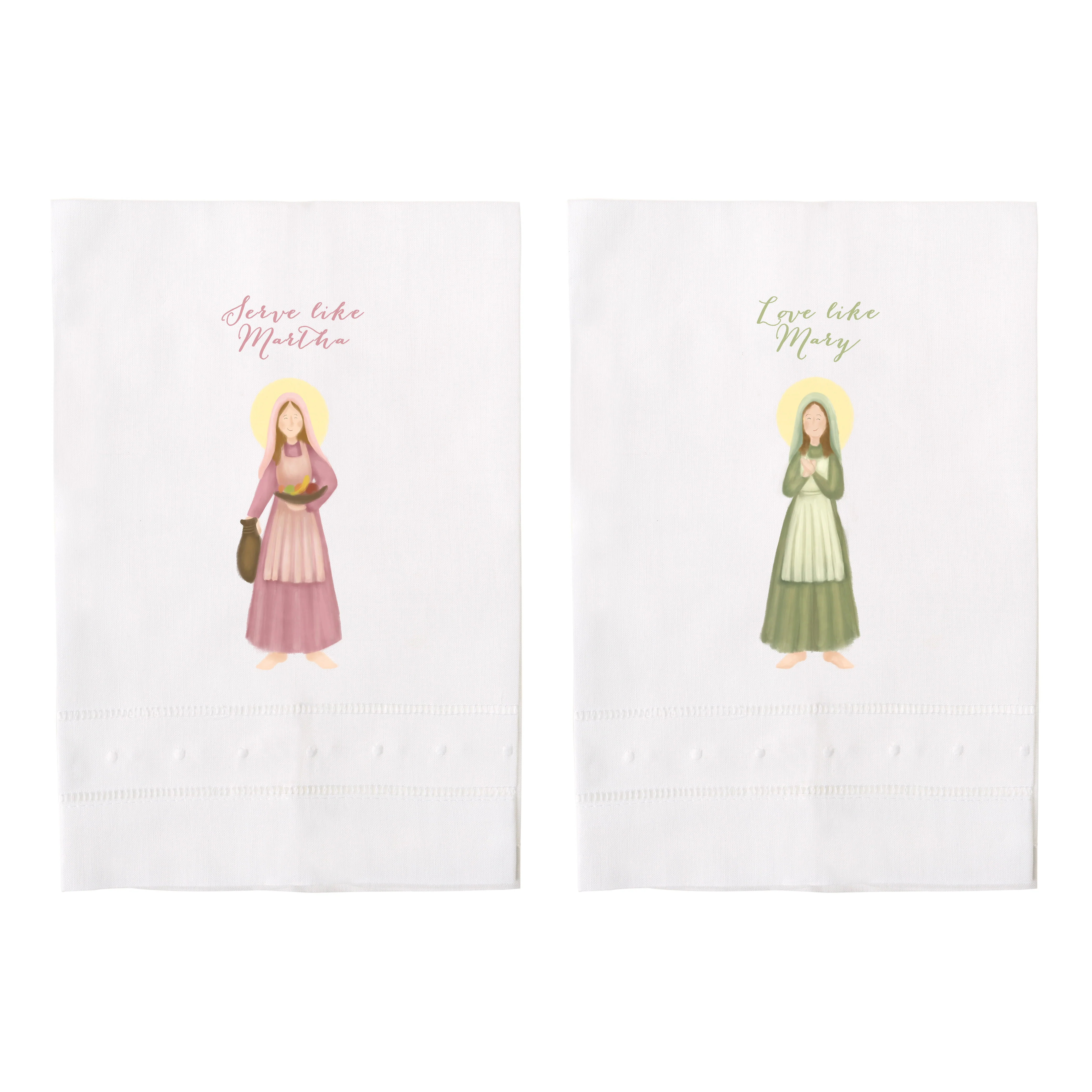 Mary & Martha Set of Two Guest Towels - Image 2