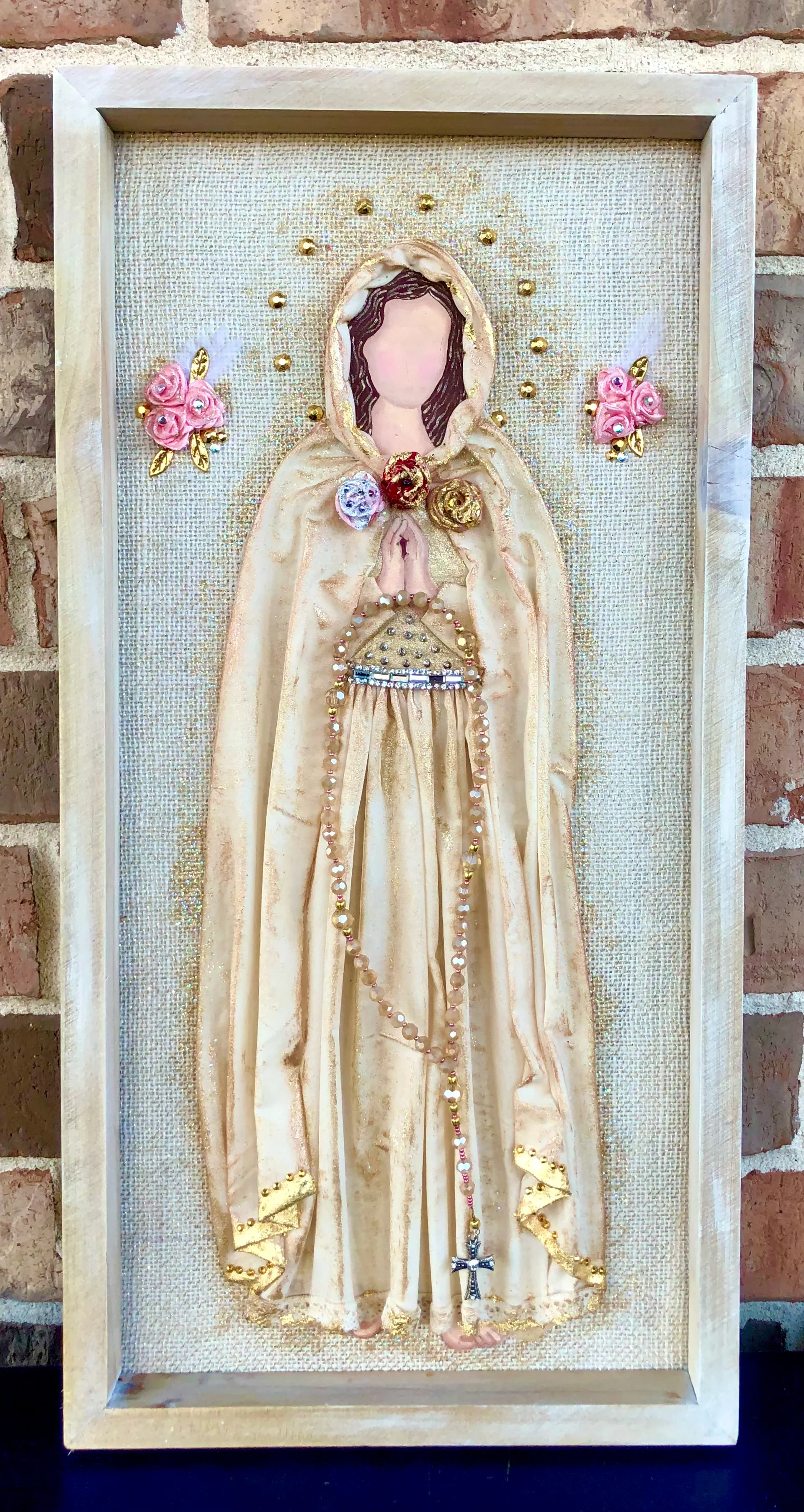 Mary Mystical Rose Handcrafted Framed Art - Multiple Sizes - Image 2