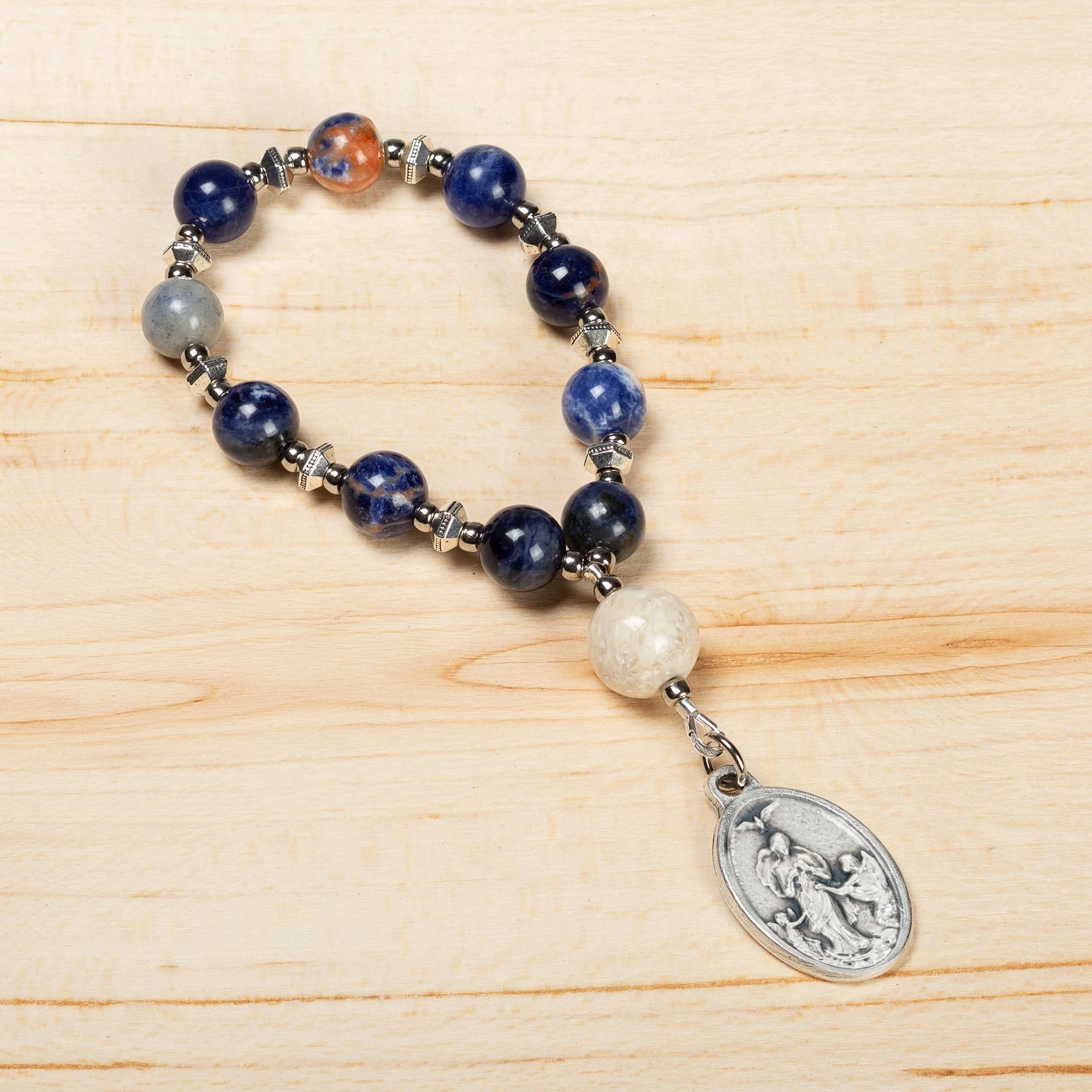 Mary Undoer of Knots Decade Rosary with Card - Image 2