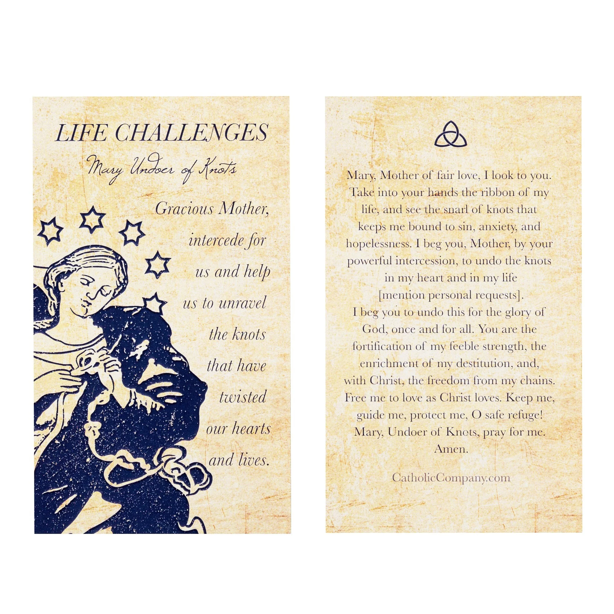 Mary Undoer of Knots Decade Rosary with Card - Image 4