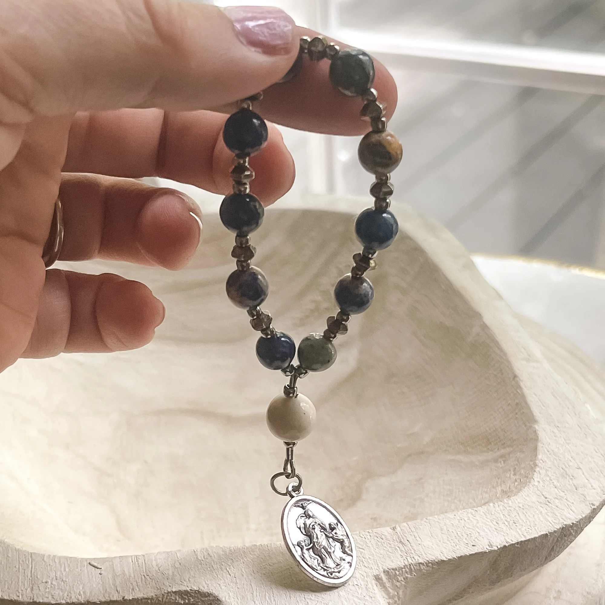 Mary Undoer of Knots Decade Rosary with Card - Image 5