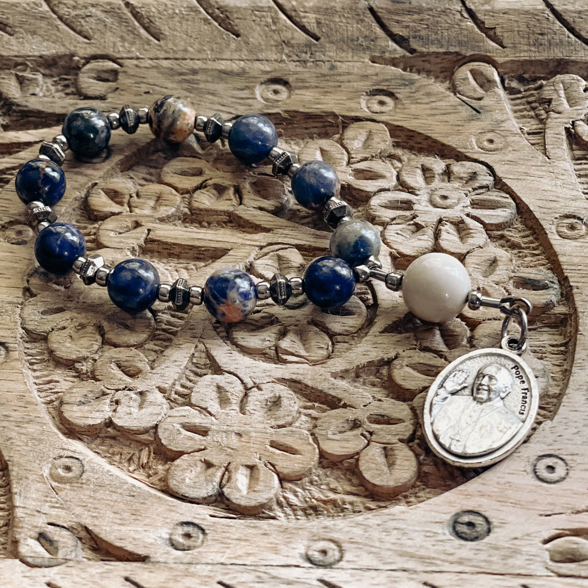 Mary Undoer of Knots Decade Rosary with Card - Image 6