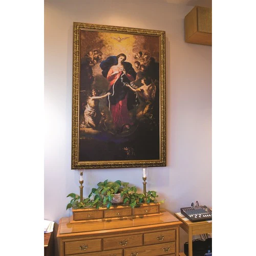 Mary Undoer of Knots Framed Print - 23" x 36"