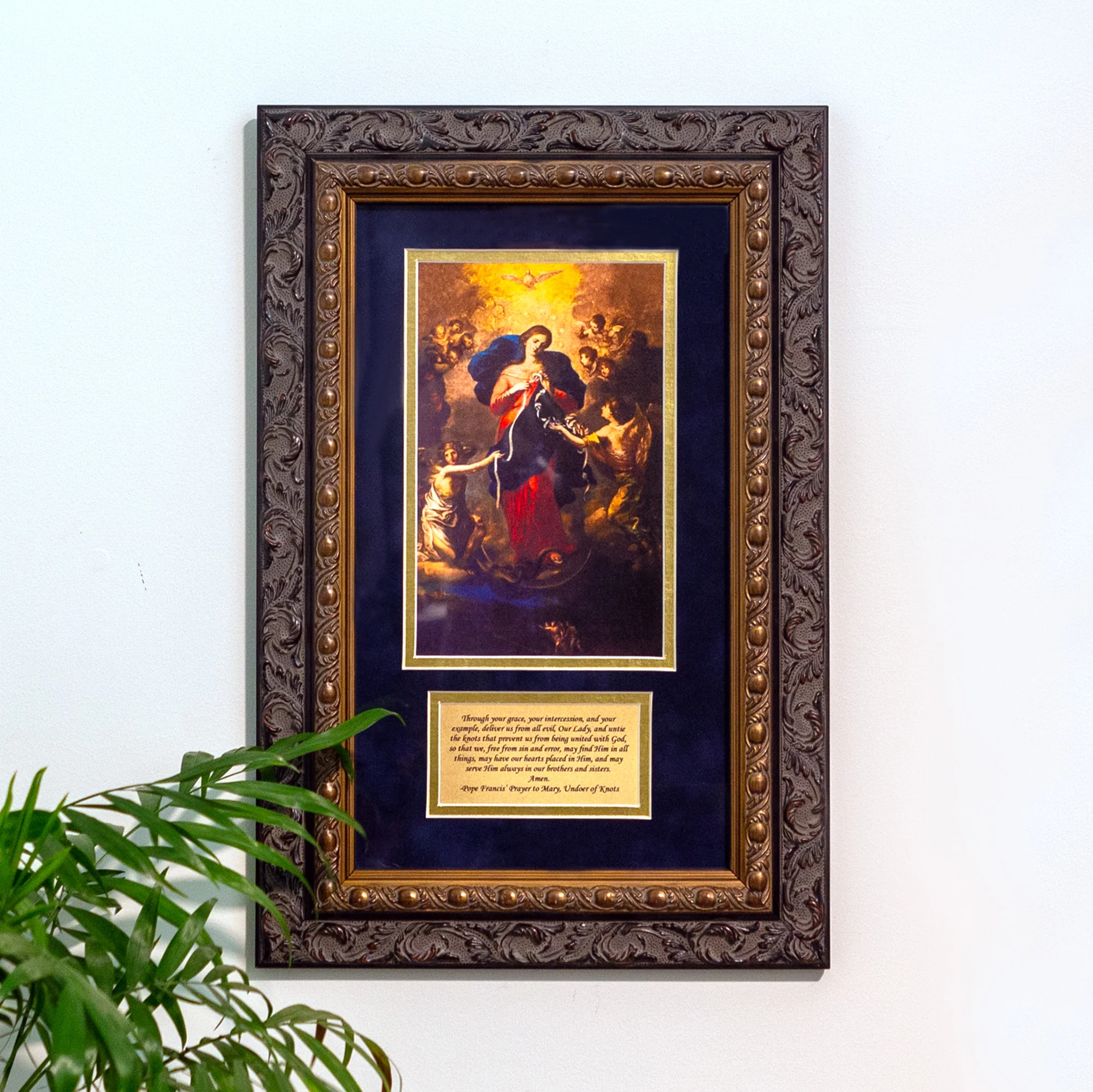 Mary Untier of Knots & Pope Francis Framed Prayer
