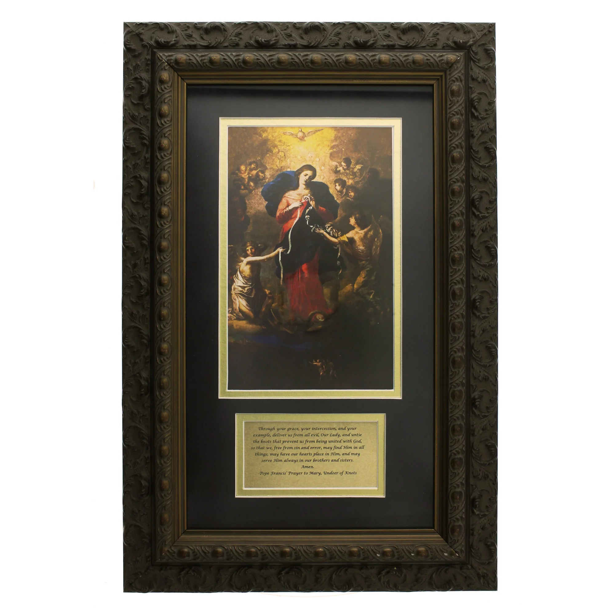 Mary Untier of Knots & Pope Francis Framed Prayer - Image 2