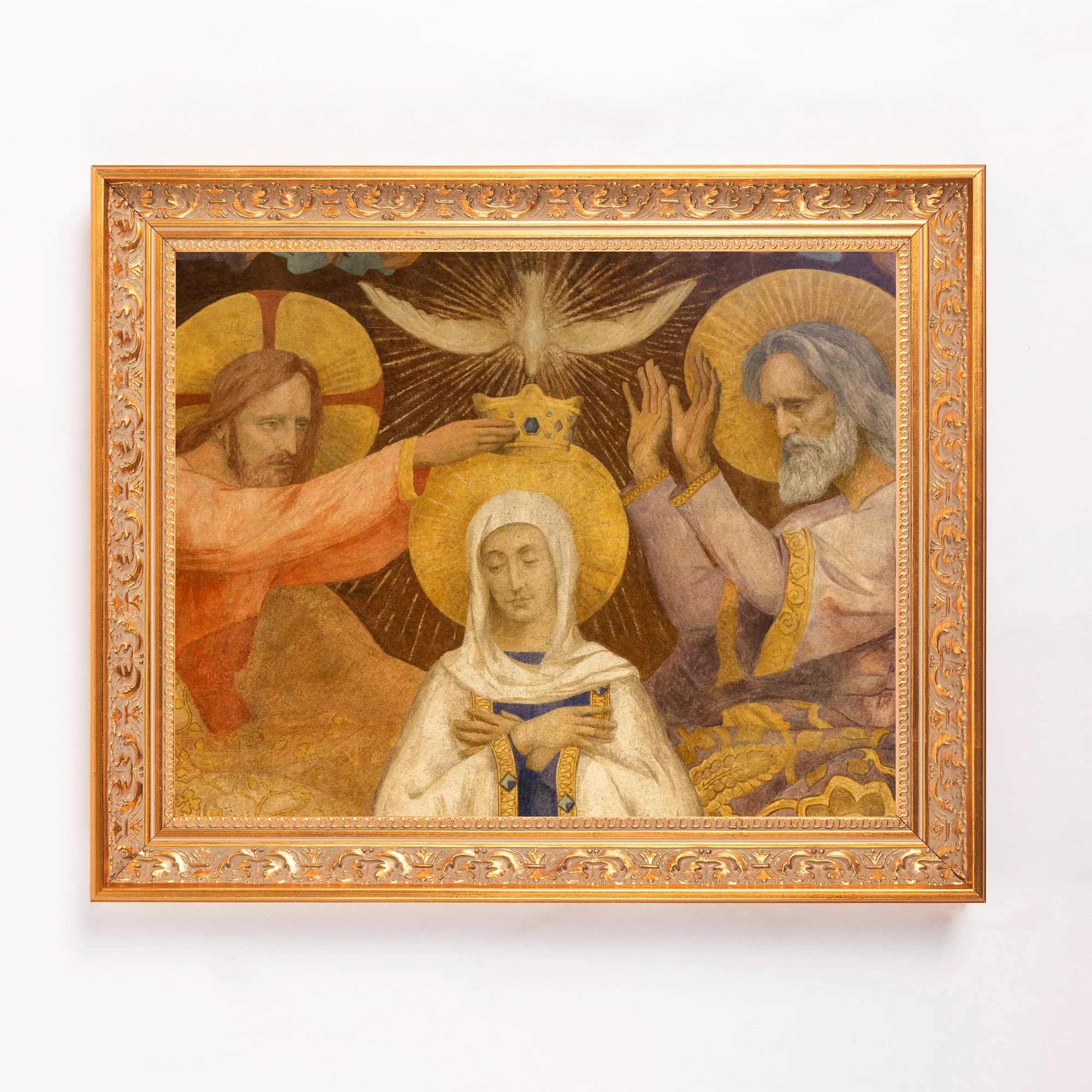Mary's Coronation Fresco Framed Canvas - Sacred Classics Collection - Image 2