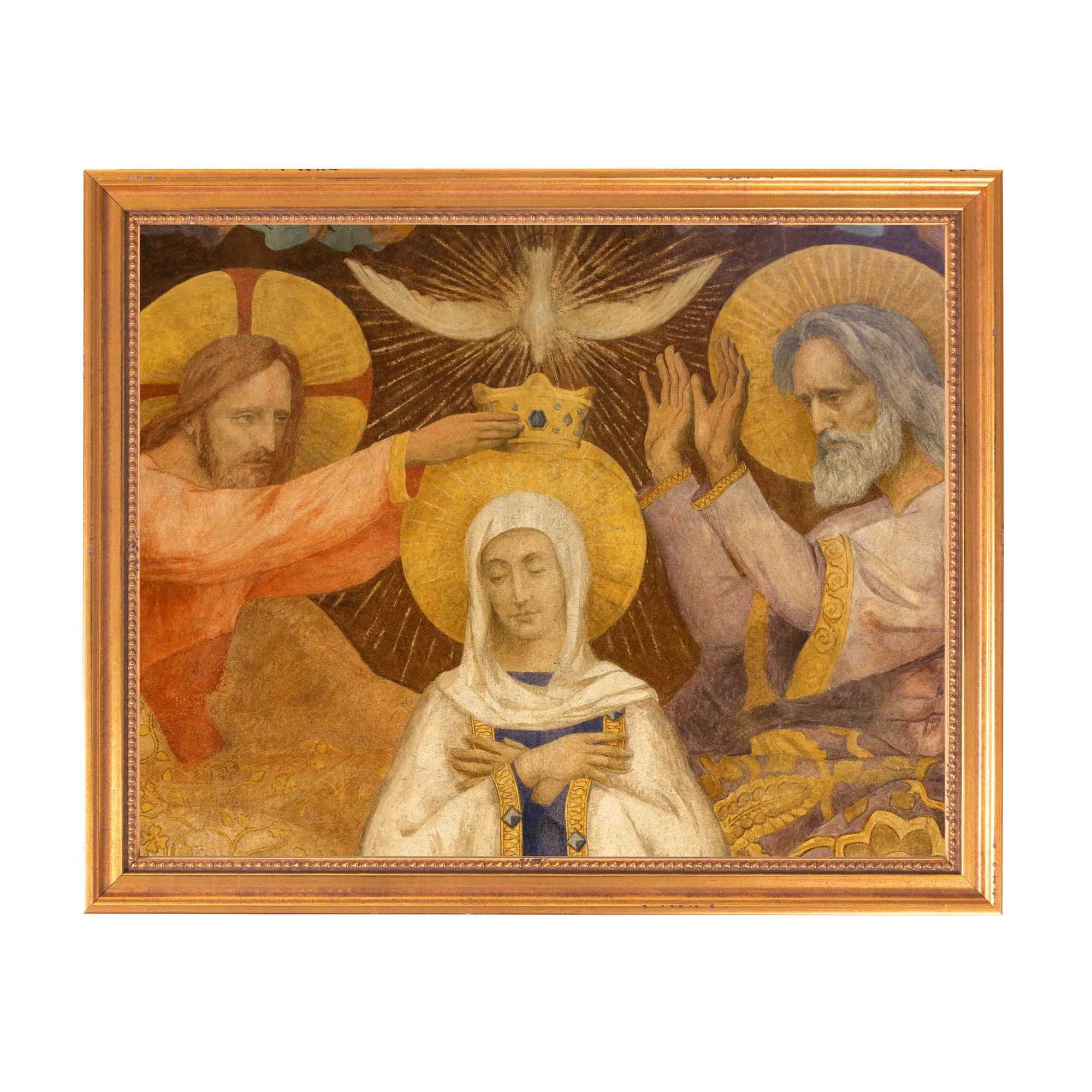 Mary's Coronation Fresco Framed Canvas - Sacred Classics Collection - Image 5