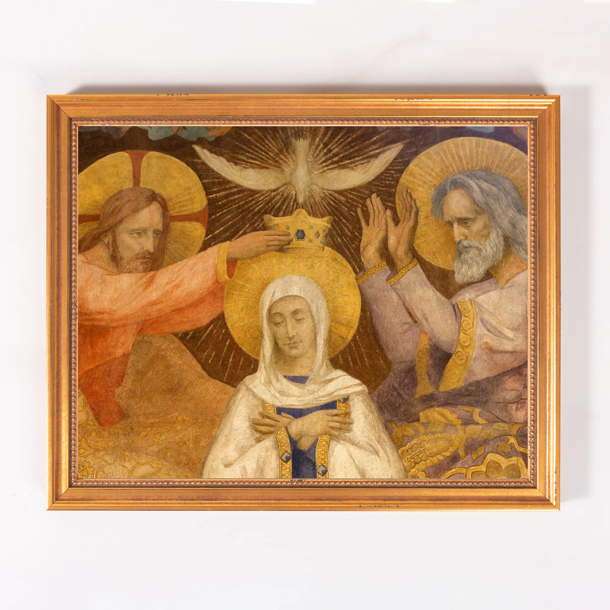 Mary's Coronation Fresco Framed Canvas - Sacred Classics Collection - Image 7