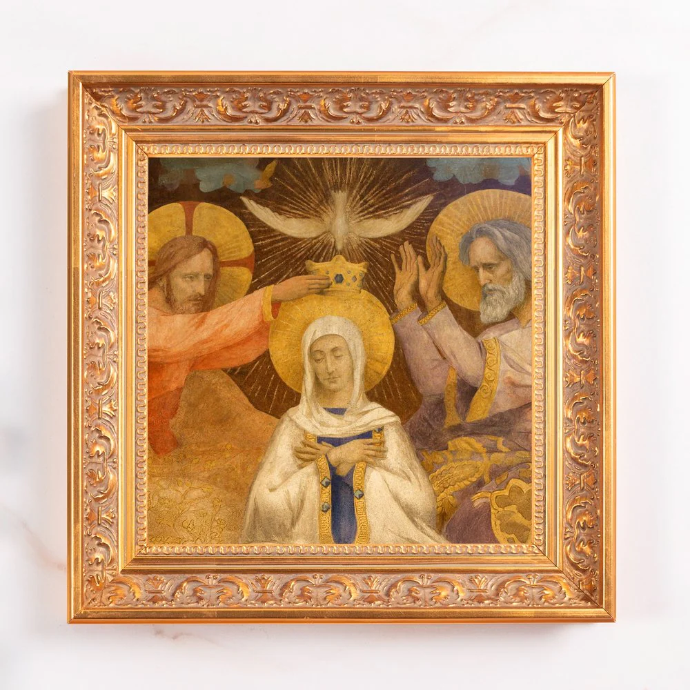 Mary's Coronation Fresco Framed Canvas - Sacred Mini Collection - Image 2