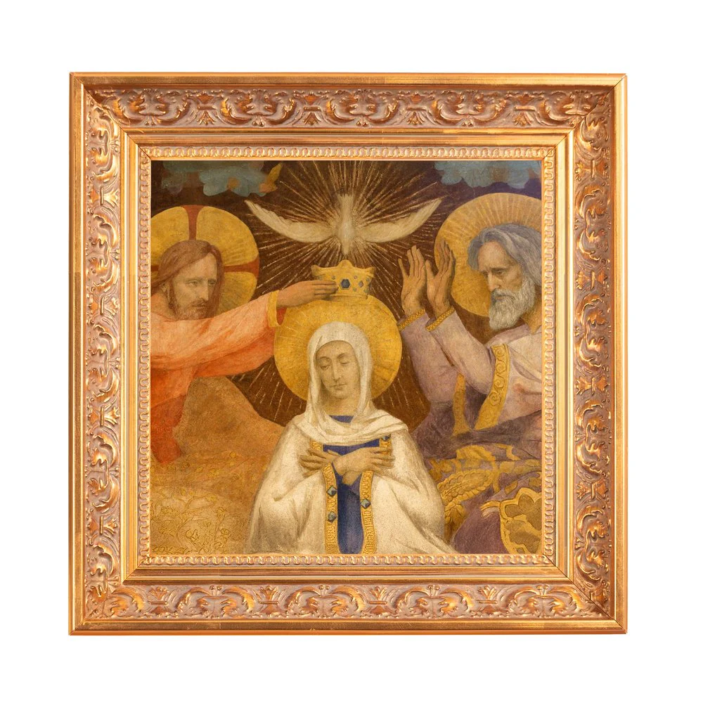 Mary's Coronation Fresco Framed Canvas - Sacred Mini Collection - Image 3