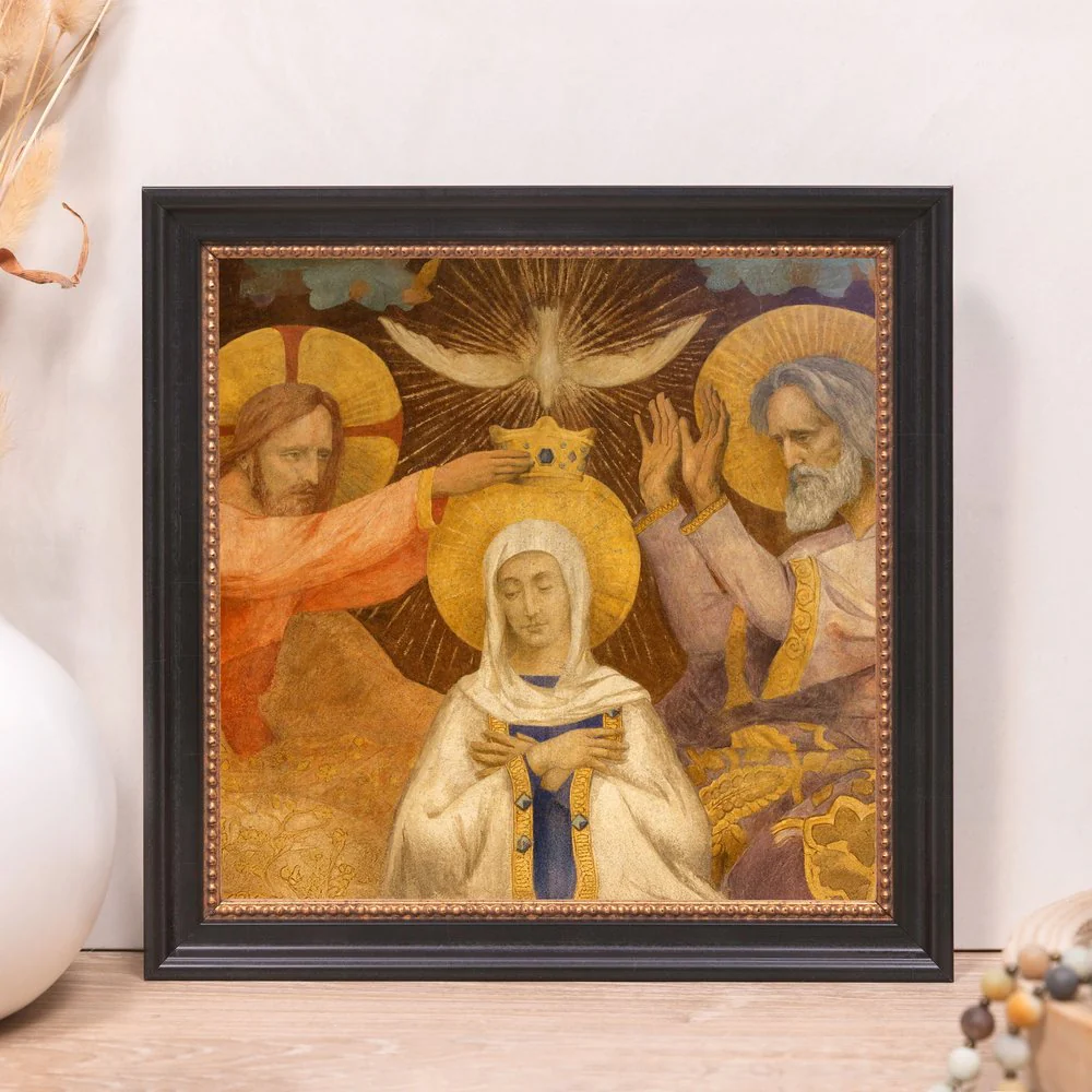 Mary's Coronation Fresco Framed Canvas - Sacred Mini Collection - Image 5