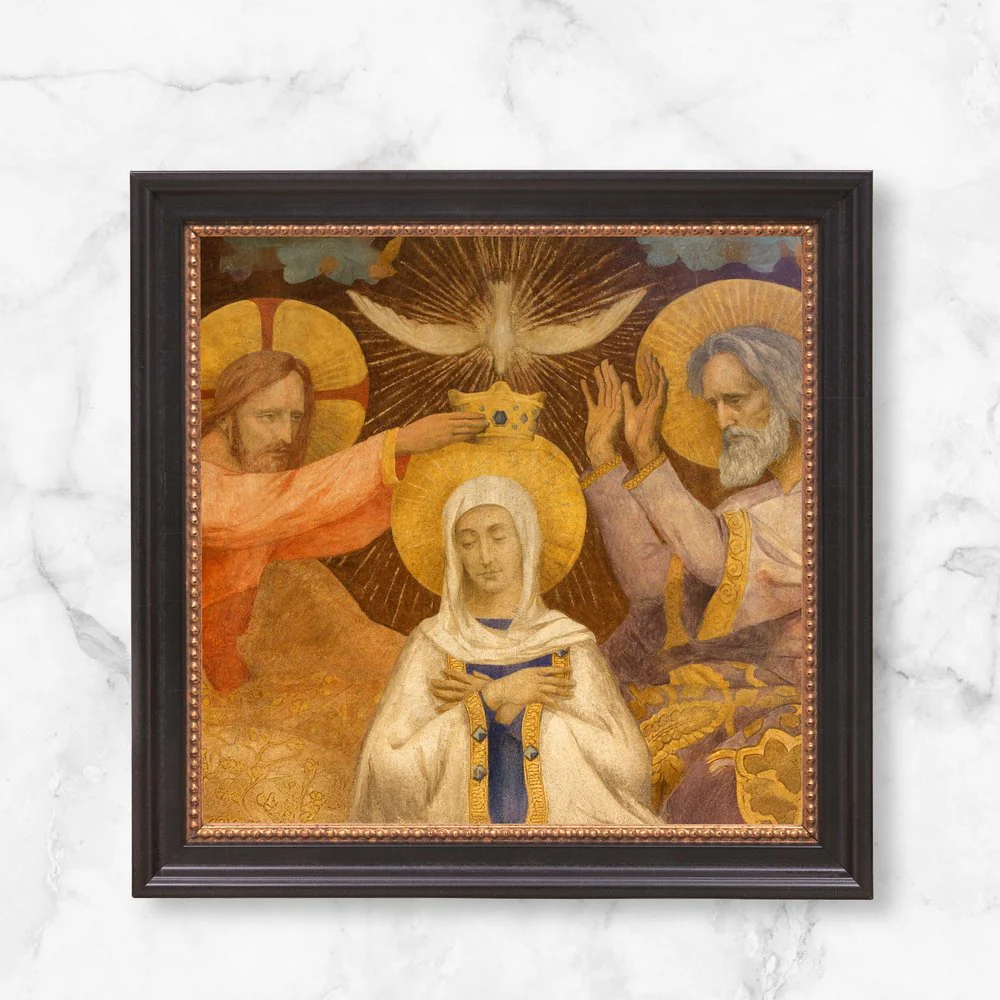 Mary's Coronation Fresco Framed Canvas - Sacred Mini Collection - Image 6