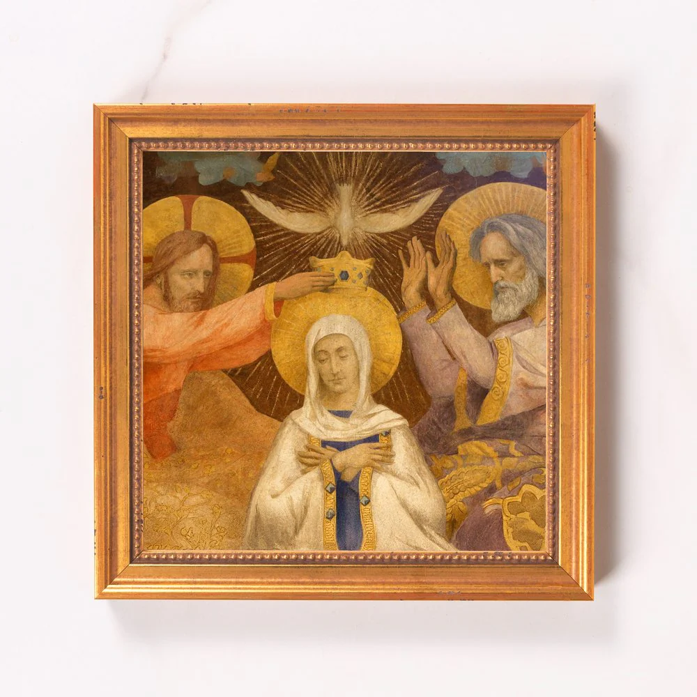Mary's Coronation Fresco Framed Canvas - Sacred Mini Collection - Image 9