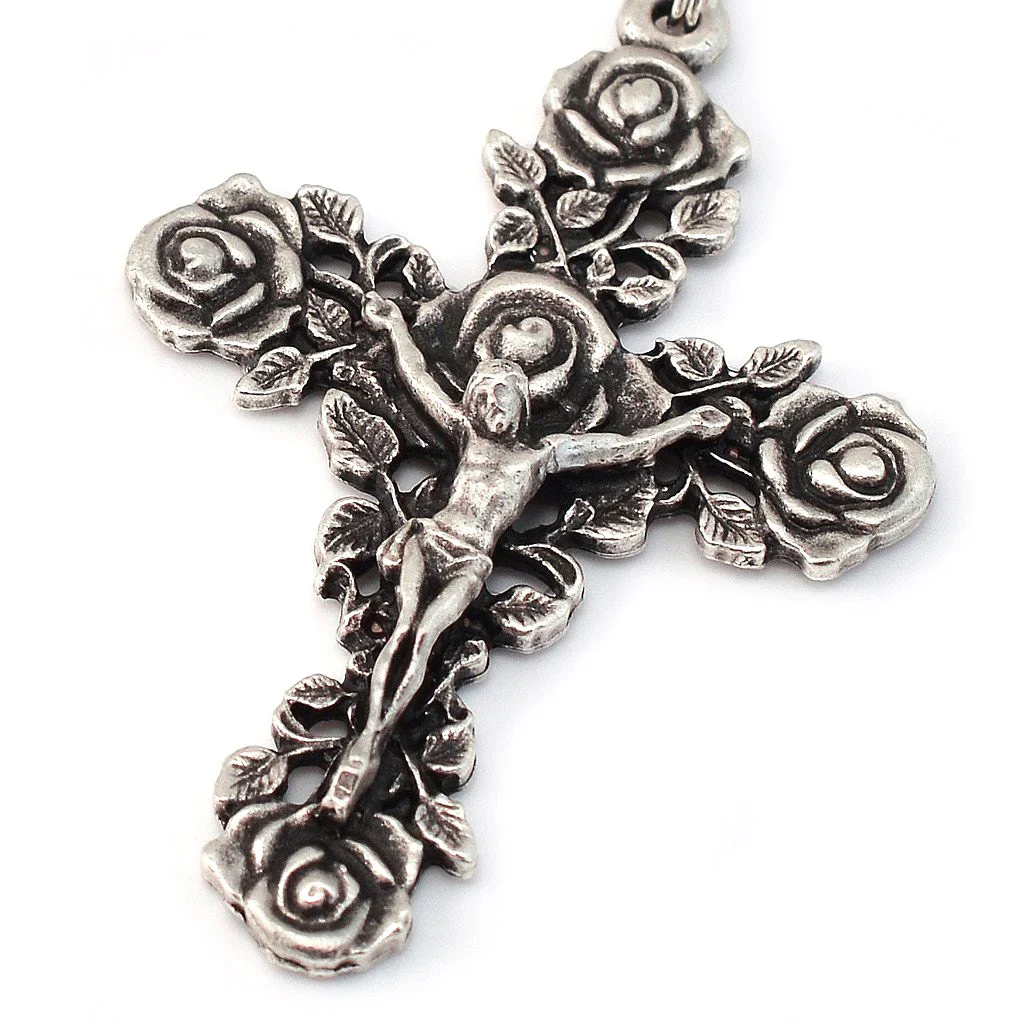 Mary's Motherly Love Blush Pearl Rosary - Image 4