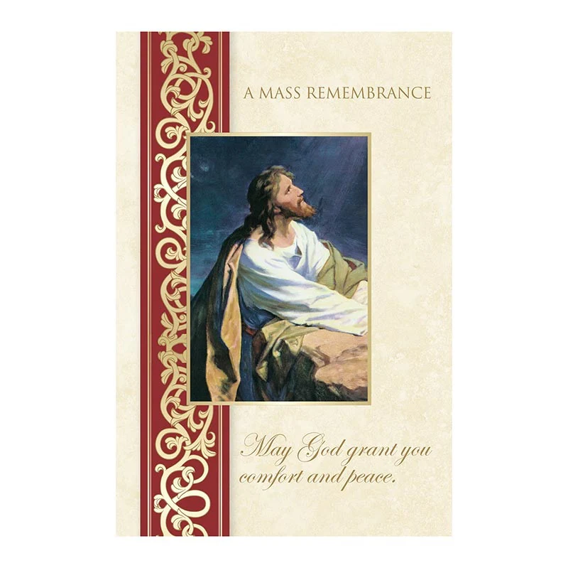 Mass Remembrance Sympathy Greeting Card