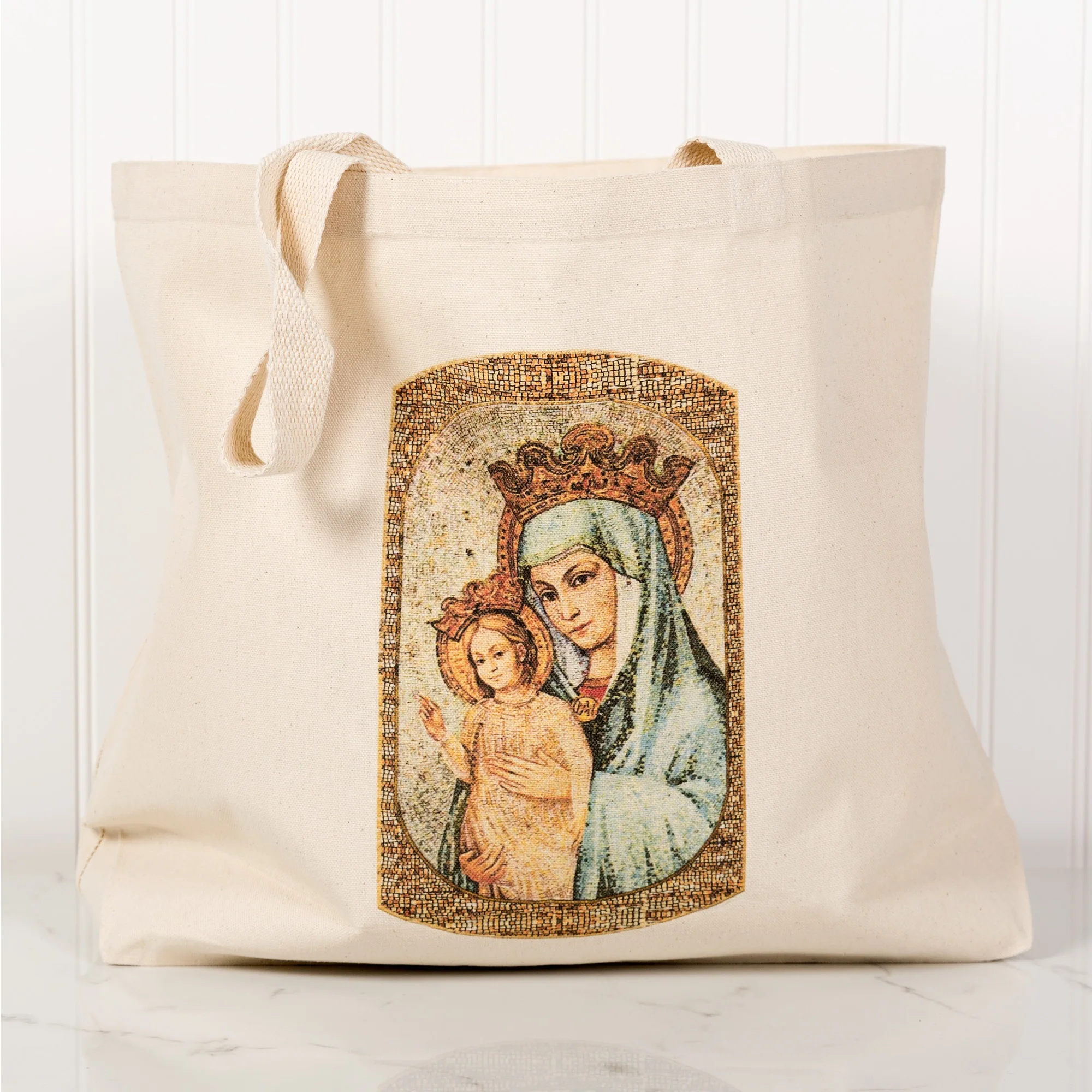 Mater Ecclesiae Mosaic Canvas Tote