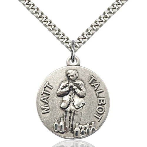 Matt Talbot Pendant, Bliss, Sterling Silver