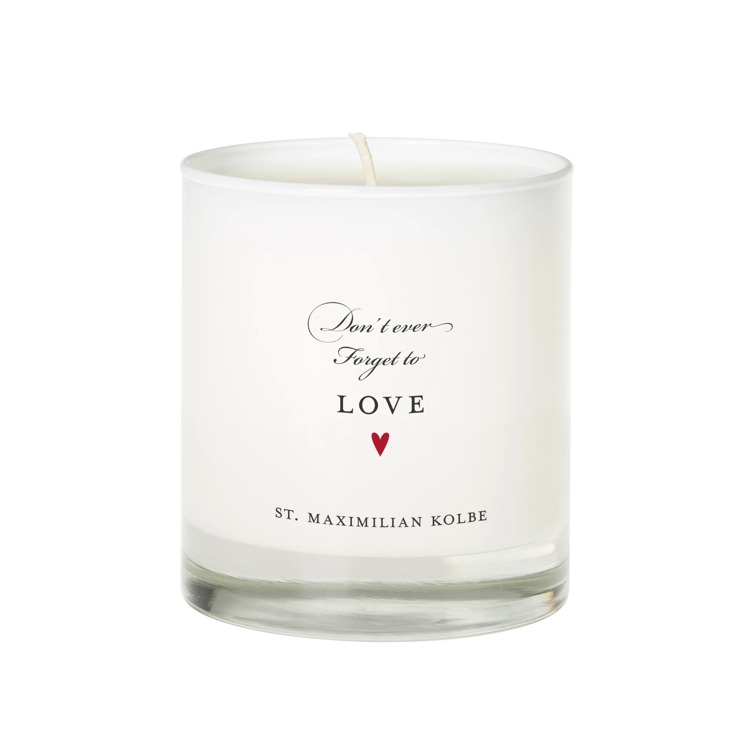 Maximilian Kolbe Forget Not Love Scented Candle - Image 3