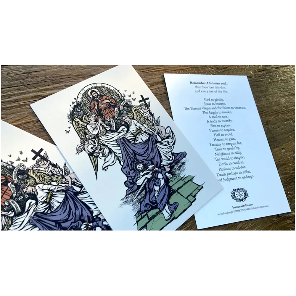 Memento Mori Remember Christian Soul Prayer Card