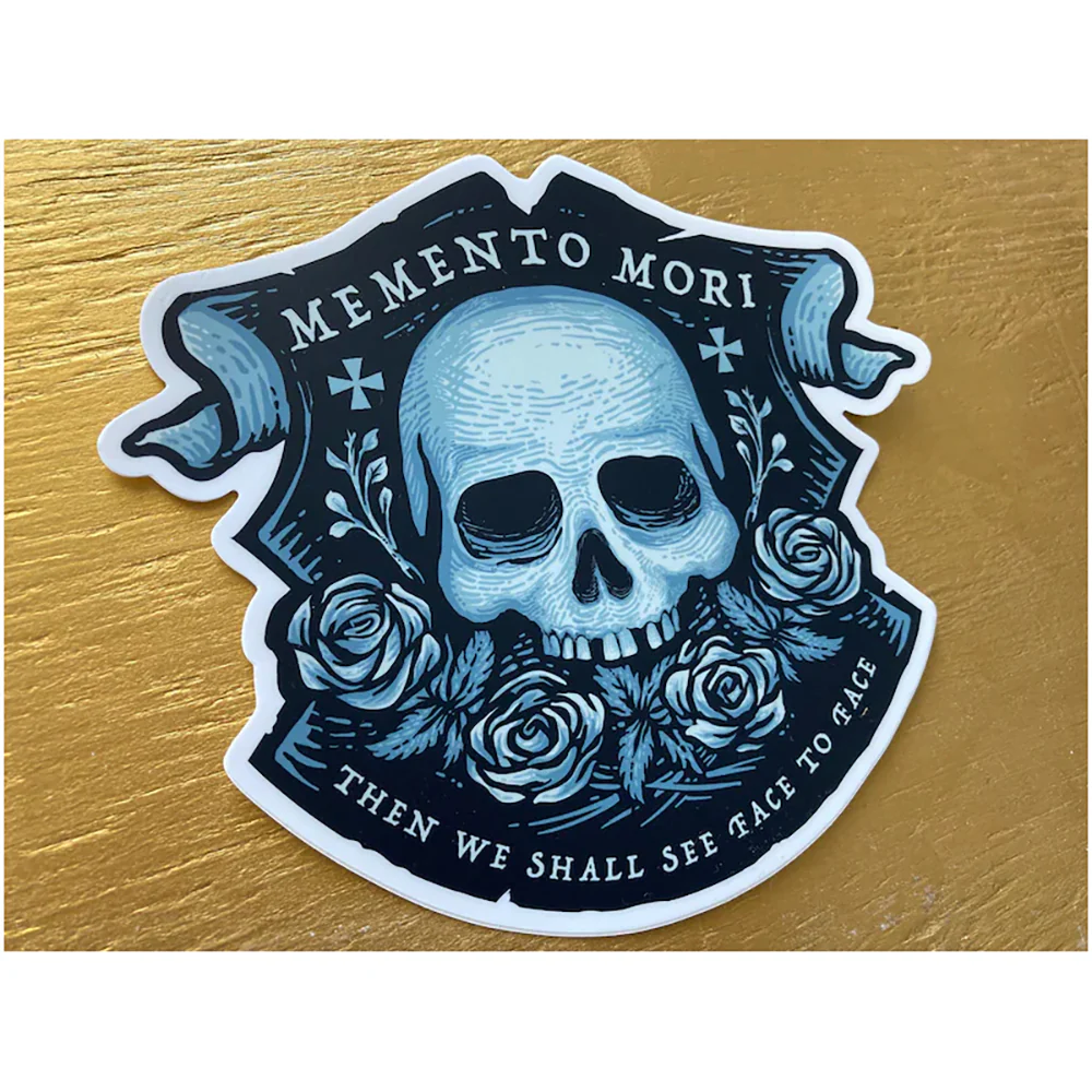 Memento Mori Vinyl Sticker - 4"