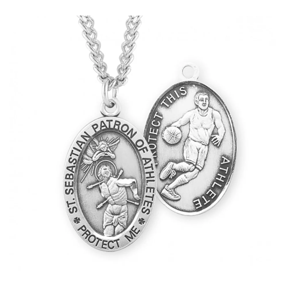 Men & Boys St. Sebastian Patron of Athletes Necklace - Multiple Sports - Image 11