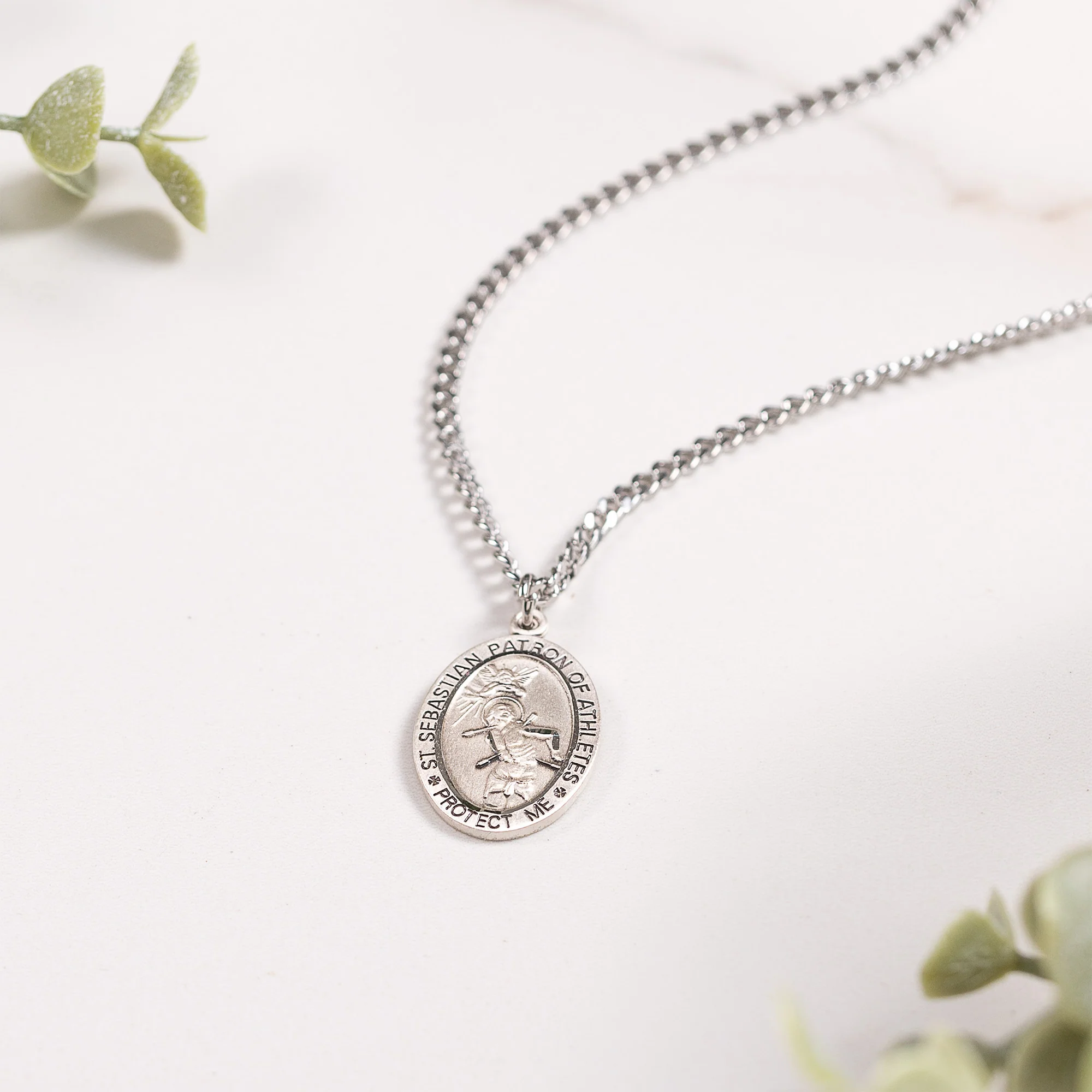 Men & Boys St. Sebastian Patron of Athletes Necklace - Multiple Sports - Image 7