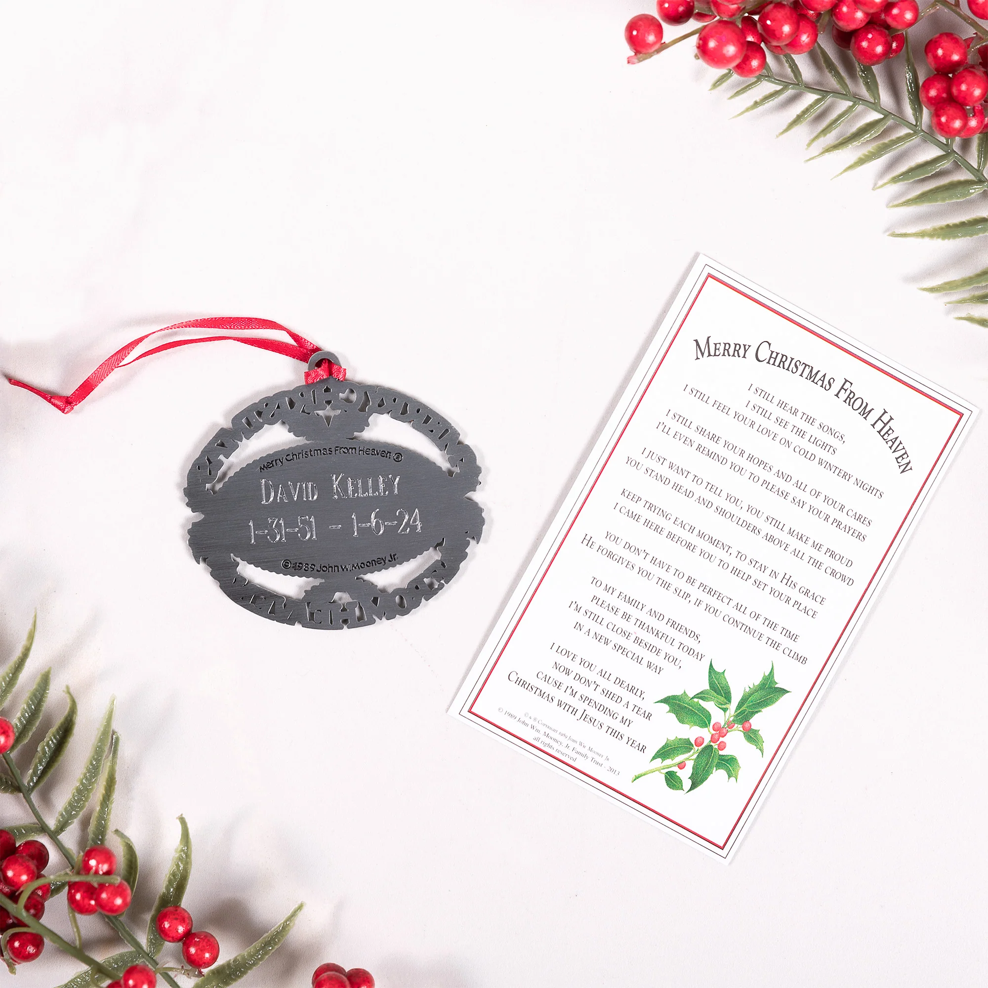 Merry Christmas From Heaven Ornament and Bookmark - Image 2