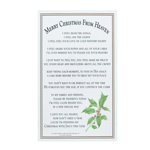 Merry Christmas from Heaven Photo Ornament - Image 3