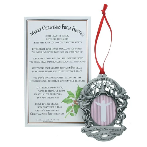 Merry Christmas from Heaven Photo Ornament - Image 4