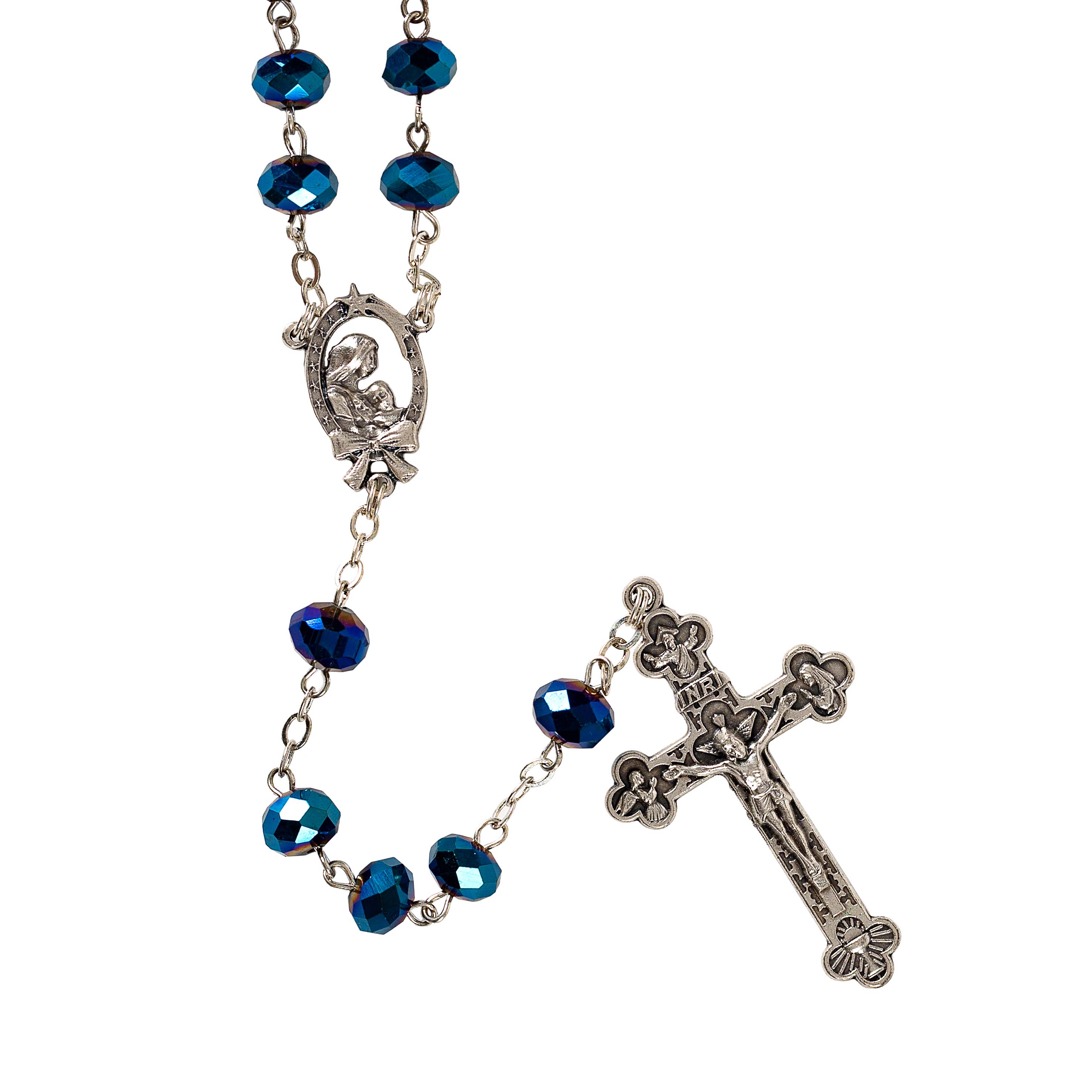 Midnight Blue Crystal Rosary - Image 2