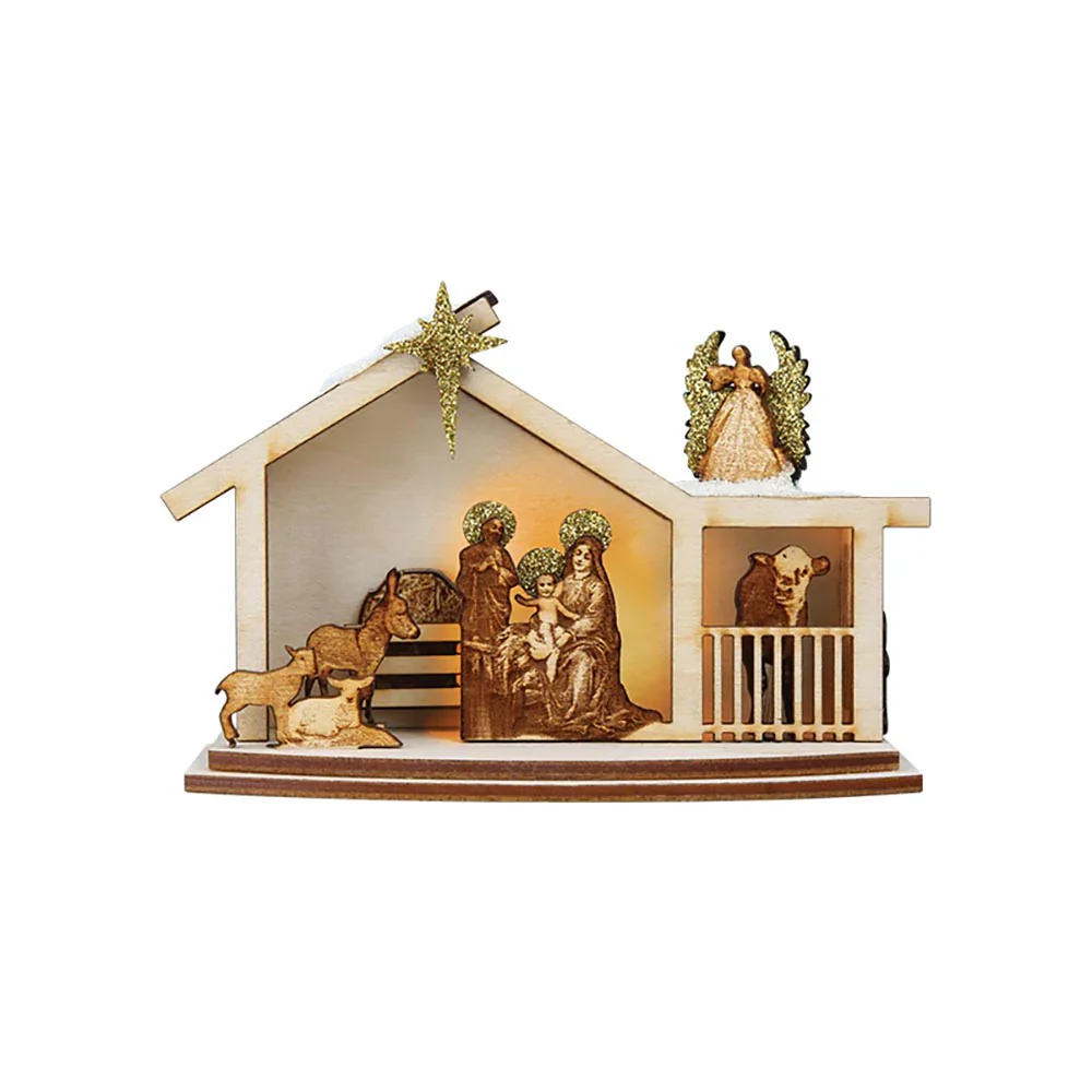 Mini Nativity Tree Ornament - 3" - Image 2