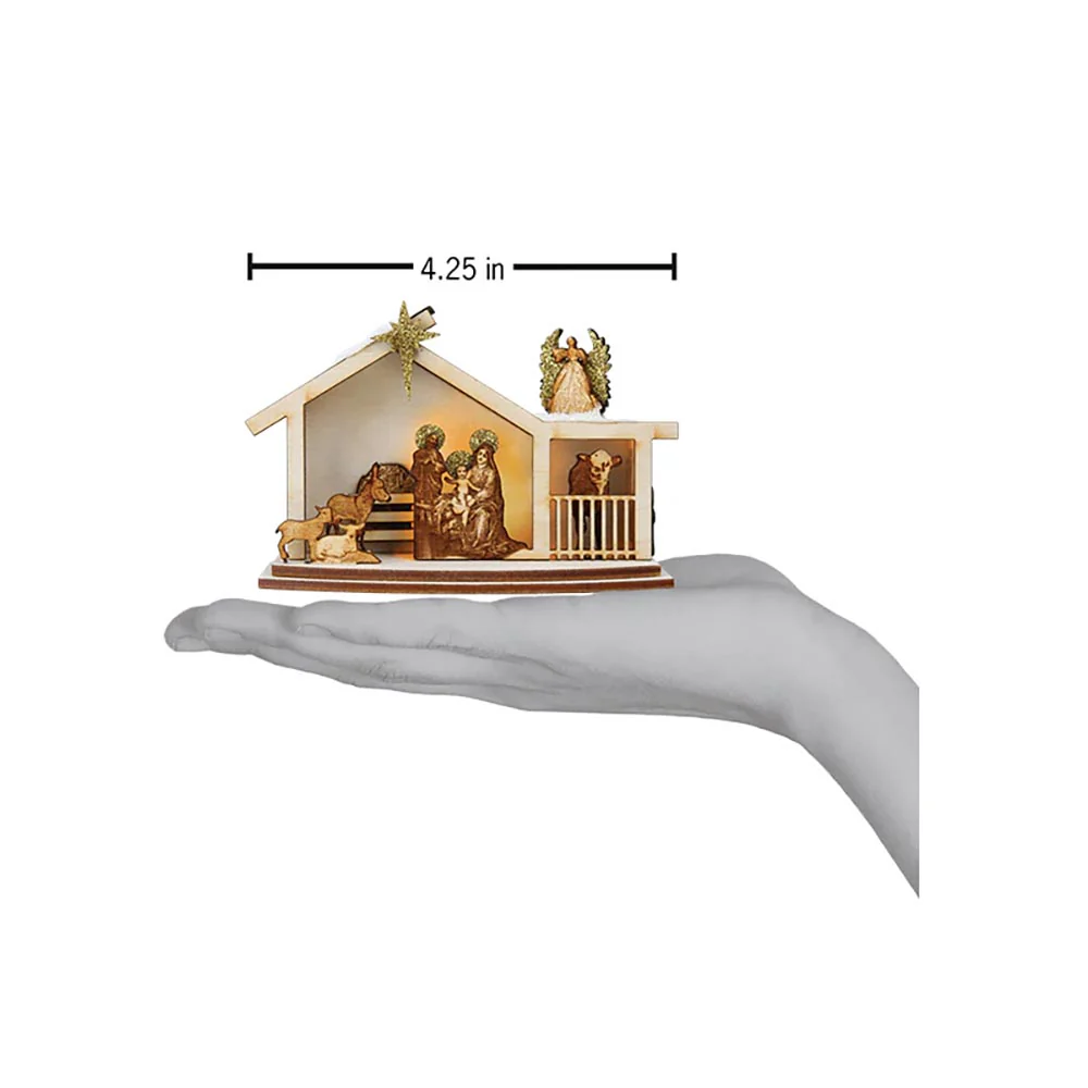 Mini Nativity Tree Ornament - 3" - Image 3