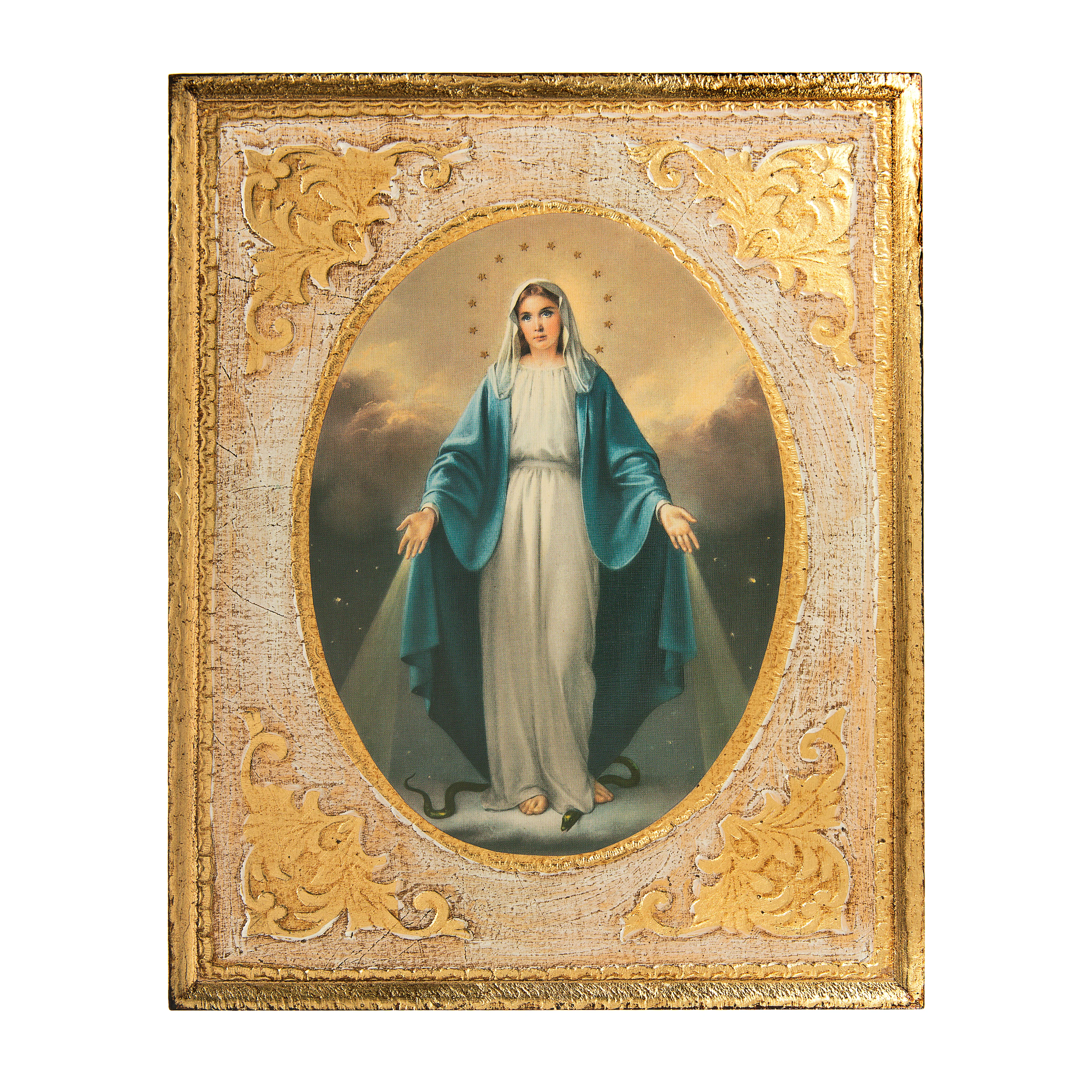Miraculous Mary Florentine Plaque - 8.8" x 11" - Image 2