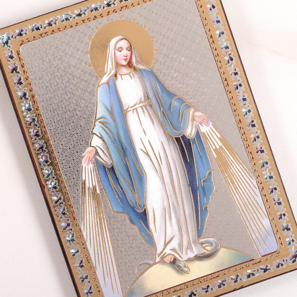 Miraculous Mary Icon Plaque - 5.5" - Image 3