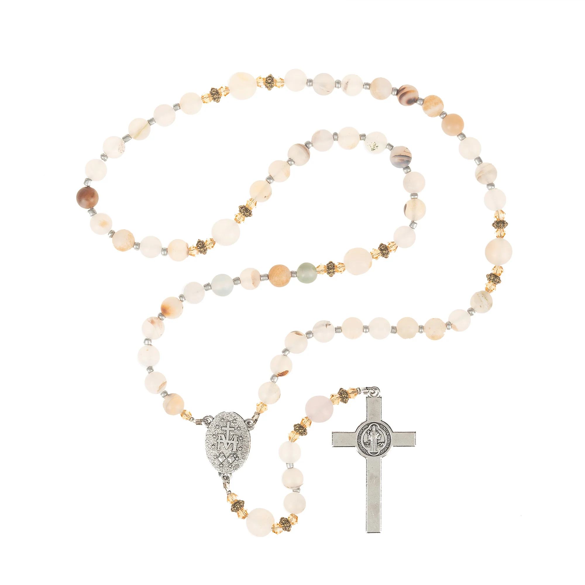 Miraculous Matte Agate Rosary - Image 2