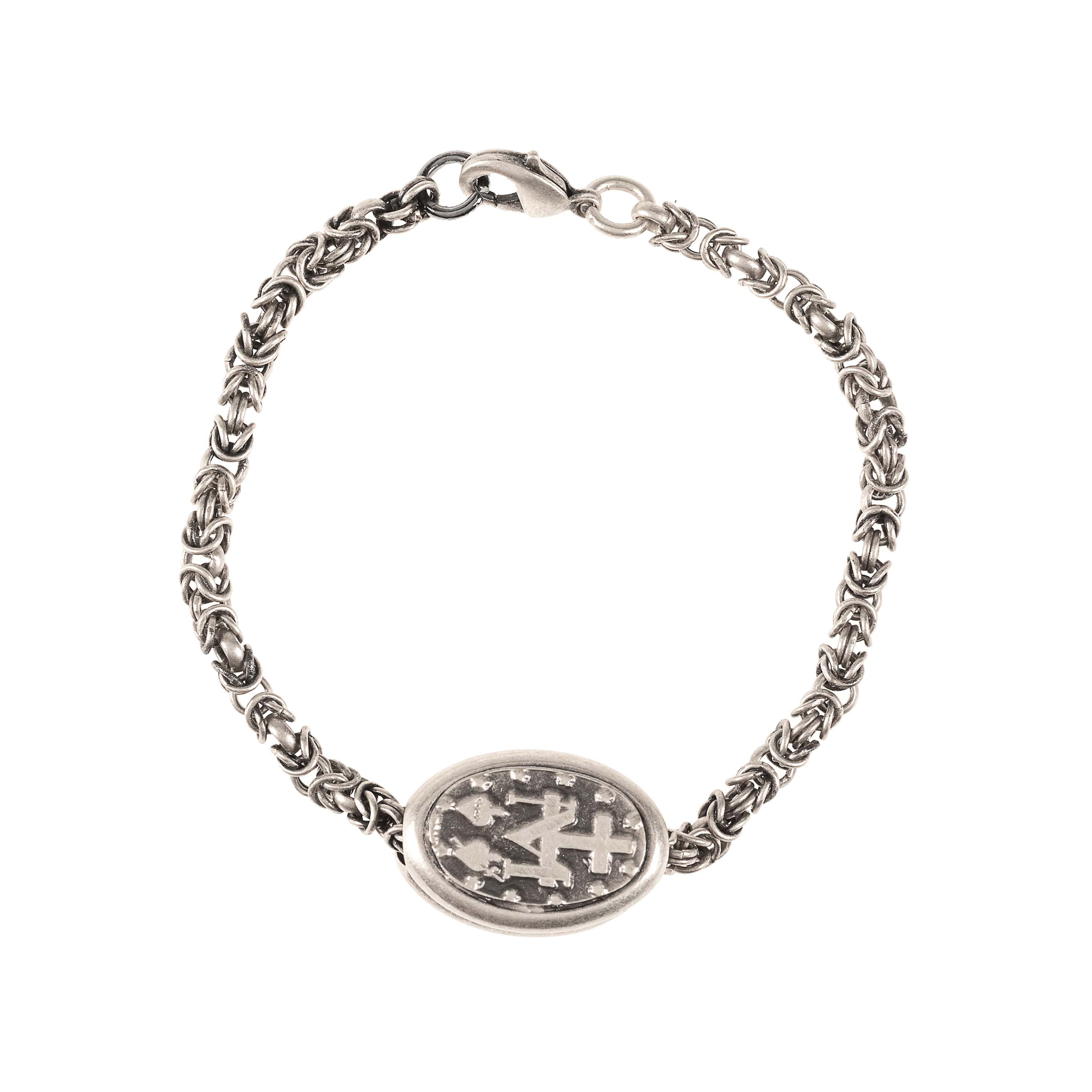 Miraculous Medal Bracelet with Byzantine Chain - Image 4