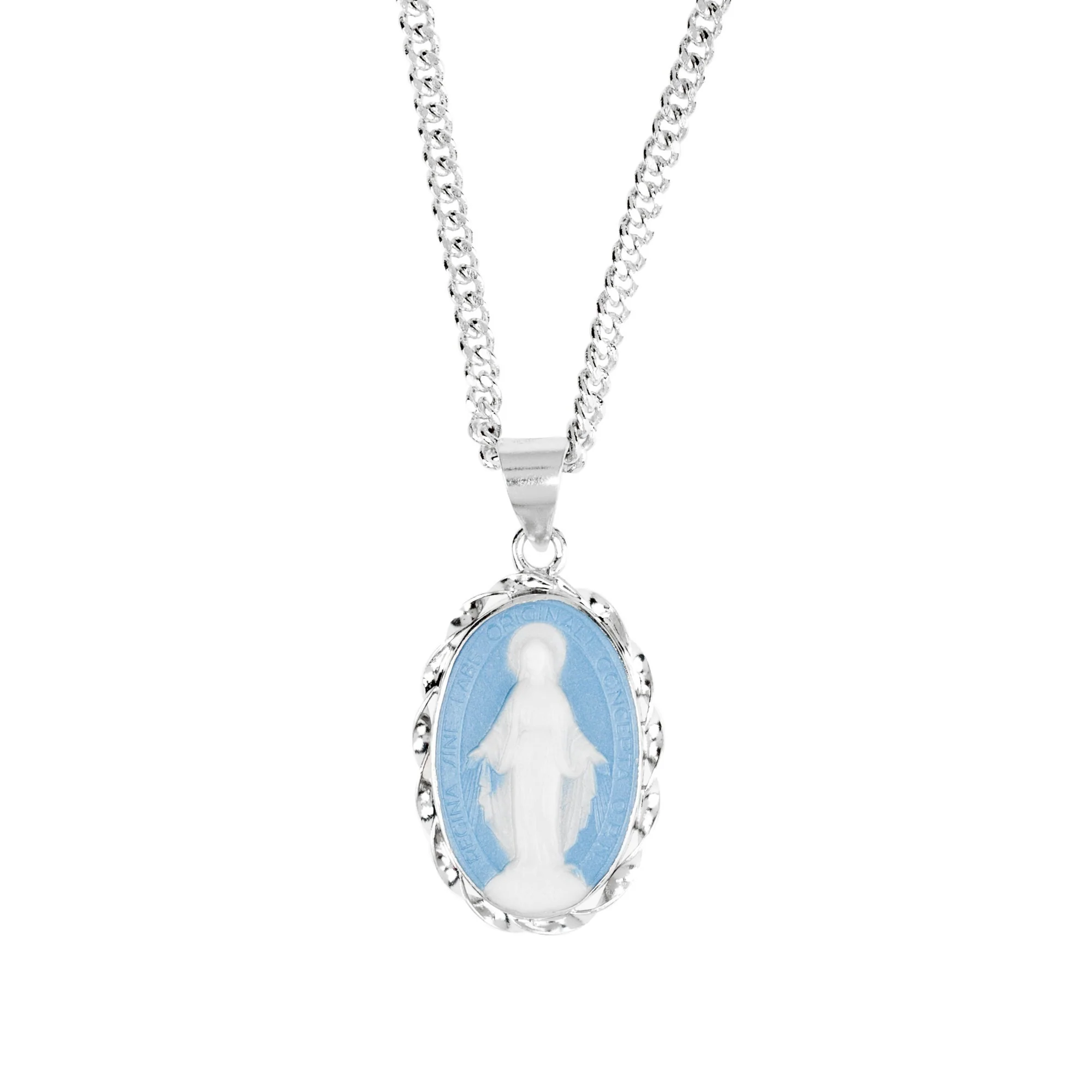 Miraculous Medal Cameo Necklace - Gold or Silver - Image 5