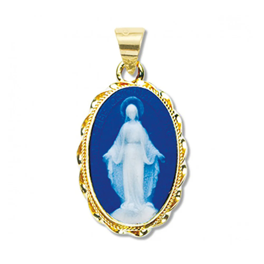 Miraculous Medal Cameo Necklace - Gold or Silver - Image 6