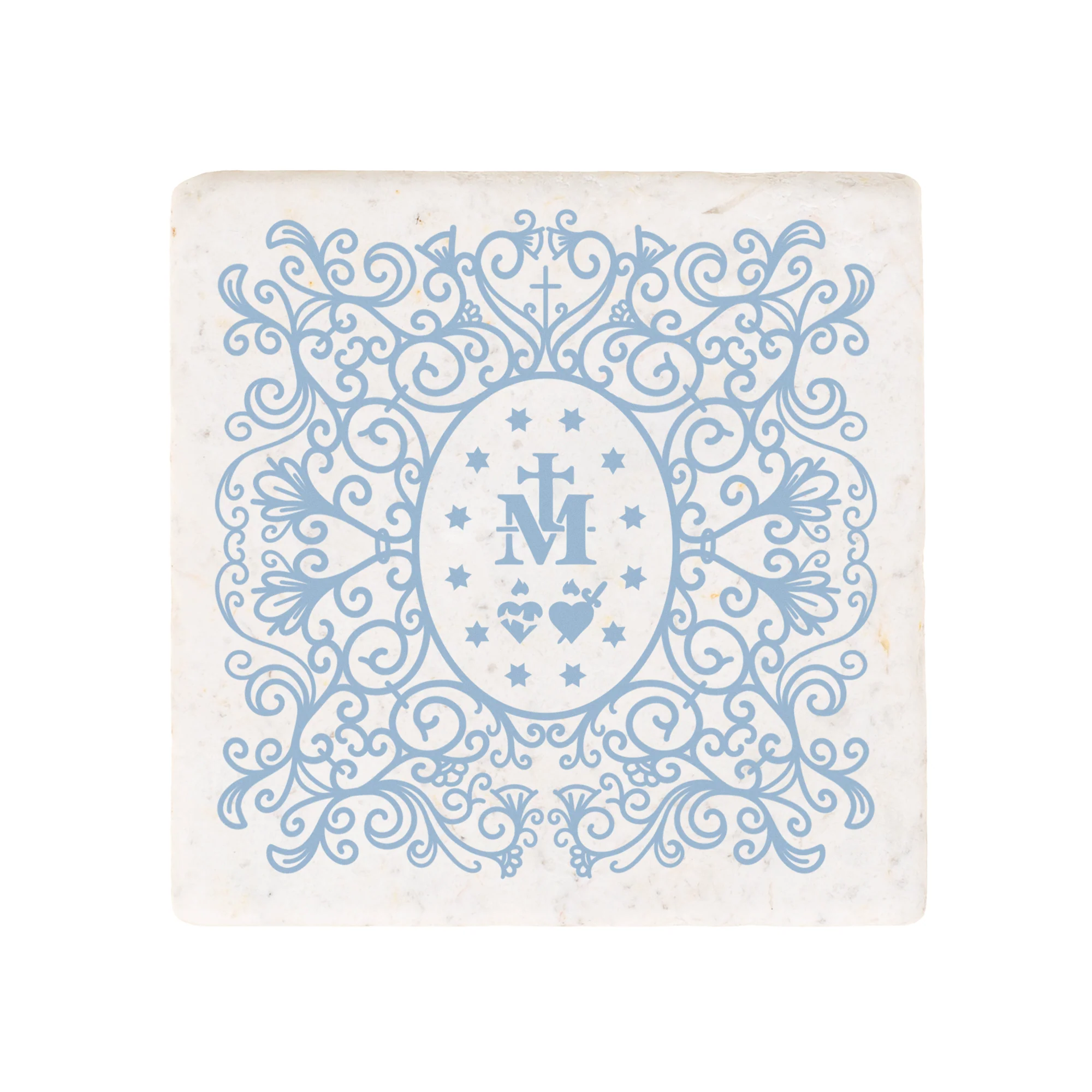 Miraculous Medal Filigree Stone Coaster - Image 6