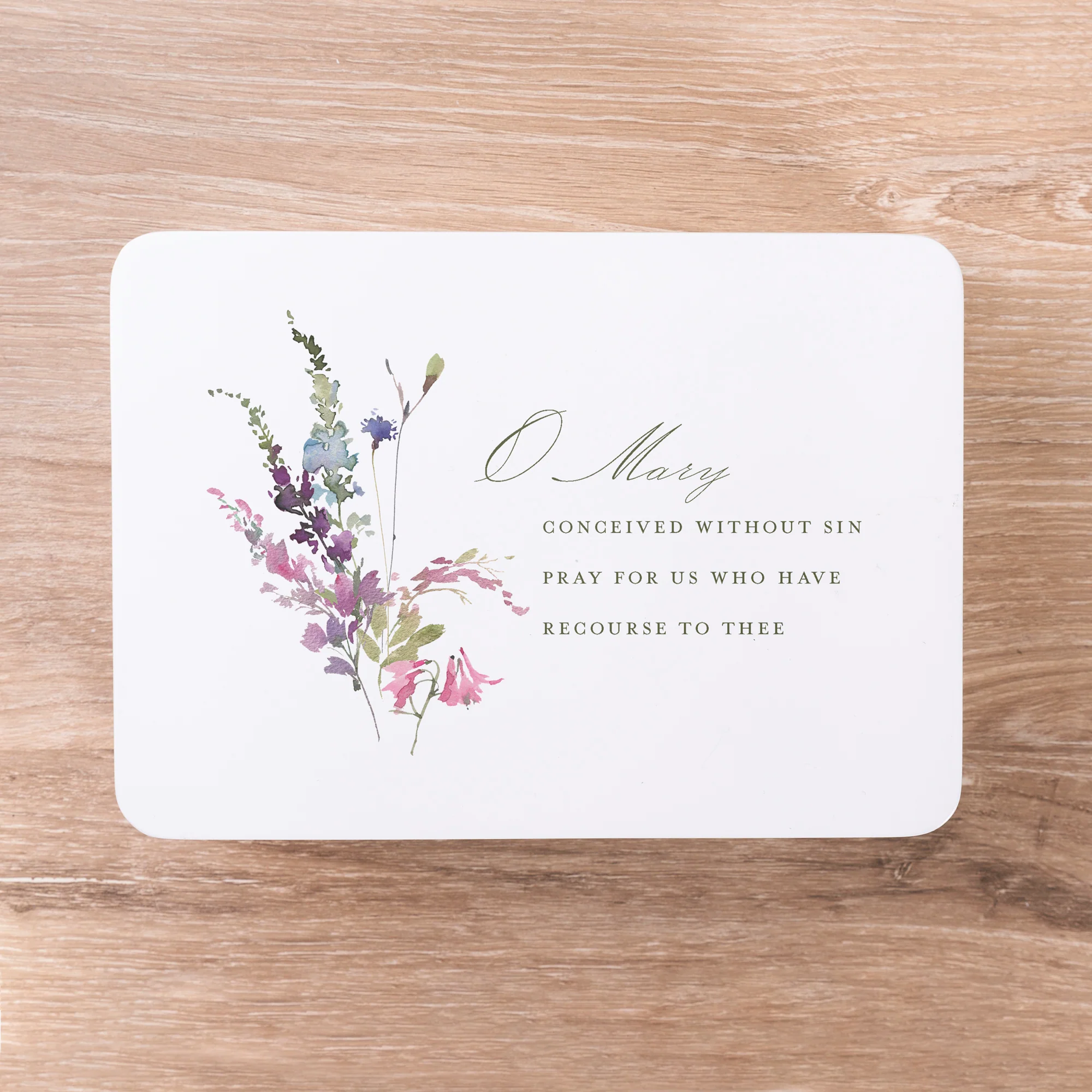 Miraculous Medal Floral Rosary Keepsake Box - Image 5